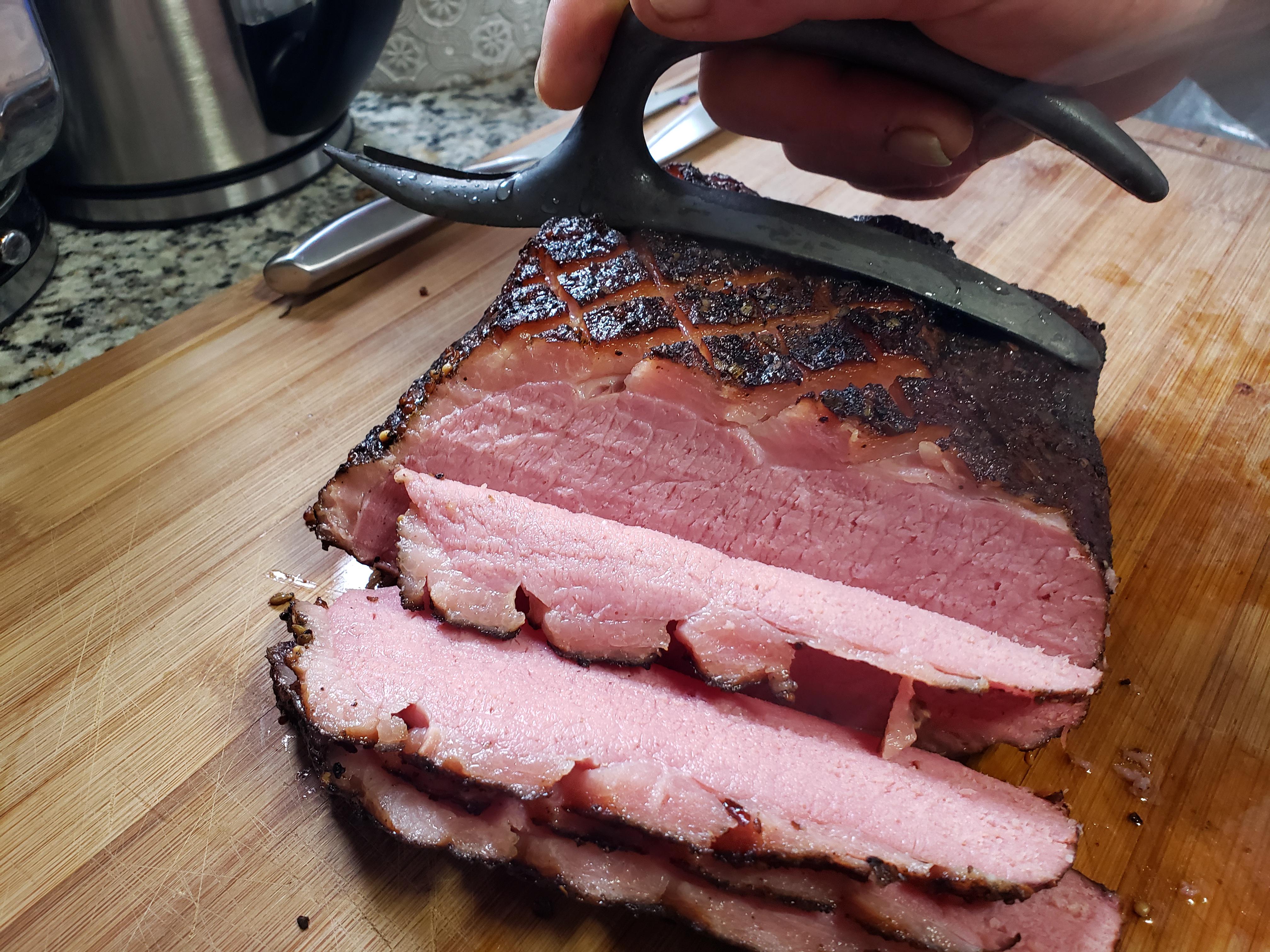 Thought I'd share our Thanksgiving dinner. Corned beef, sous vide for