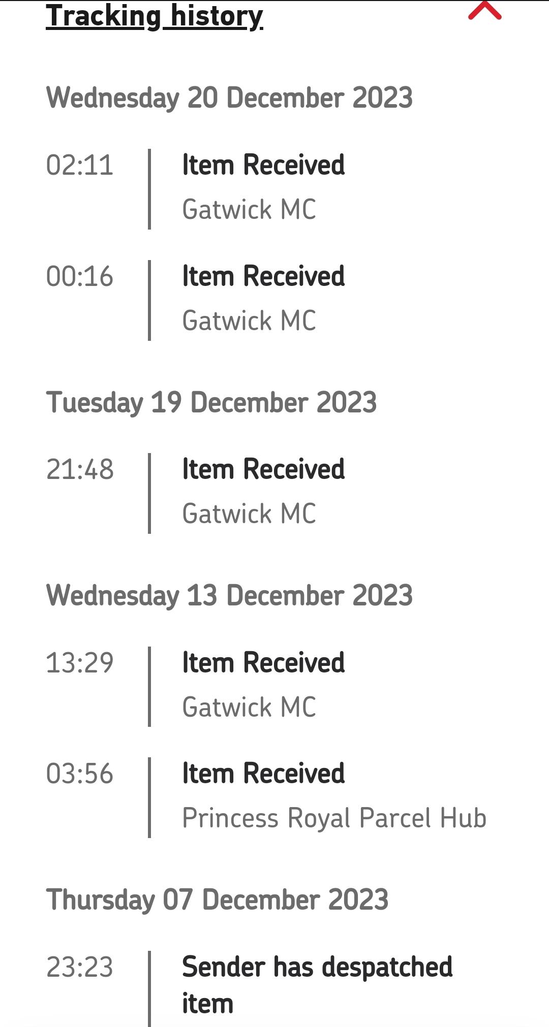 Gatwick MC How long until i report as lost? r/royalmail
