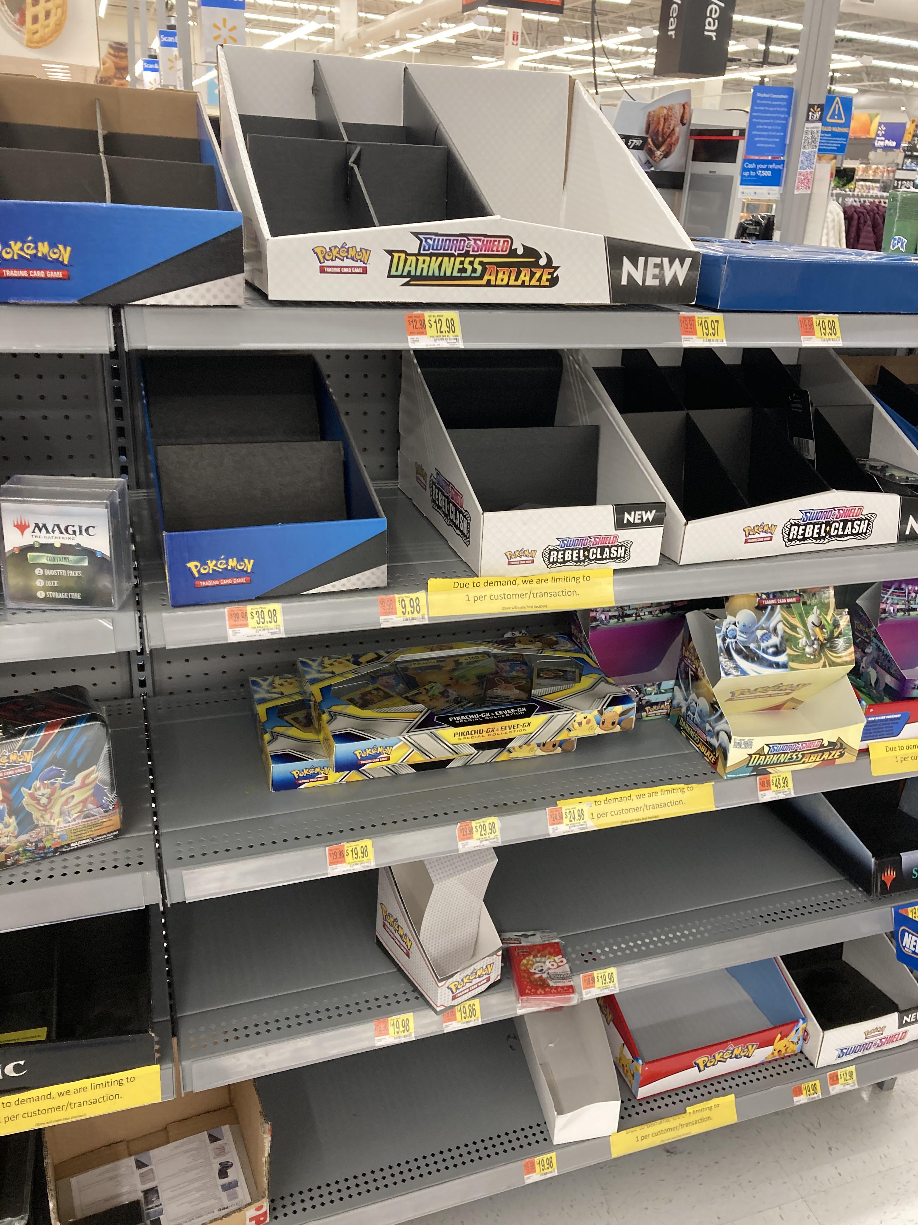 The barest shelves I’ve ever seen at a Walmart that stocks cards! r