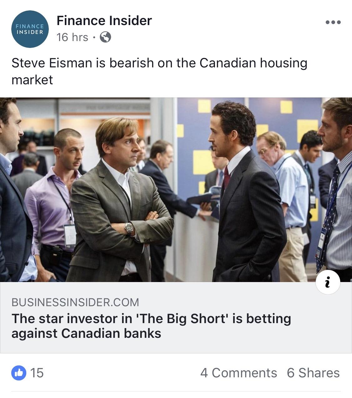 Star investor from big short movie is shorting Canadian housing market