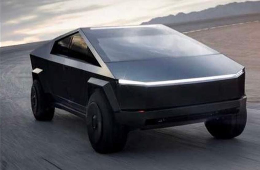 Another look of the matte black cybertruck electricvehicles