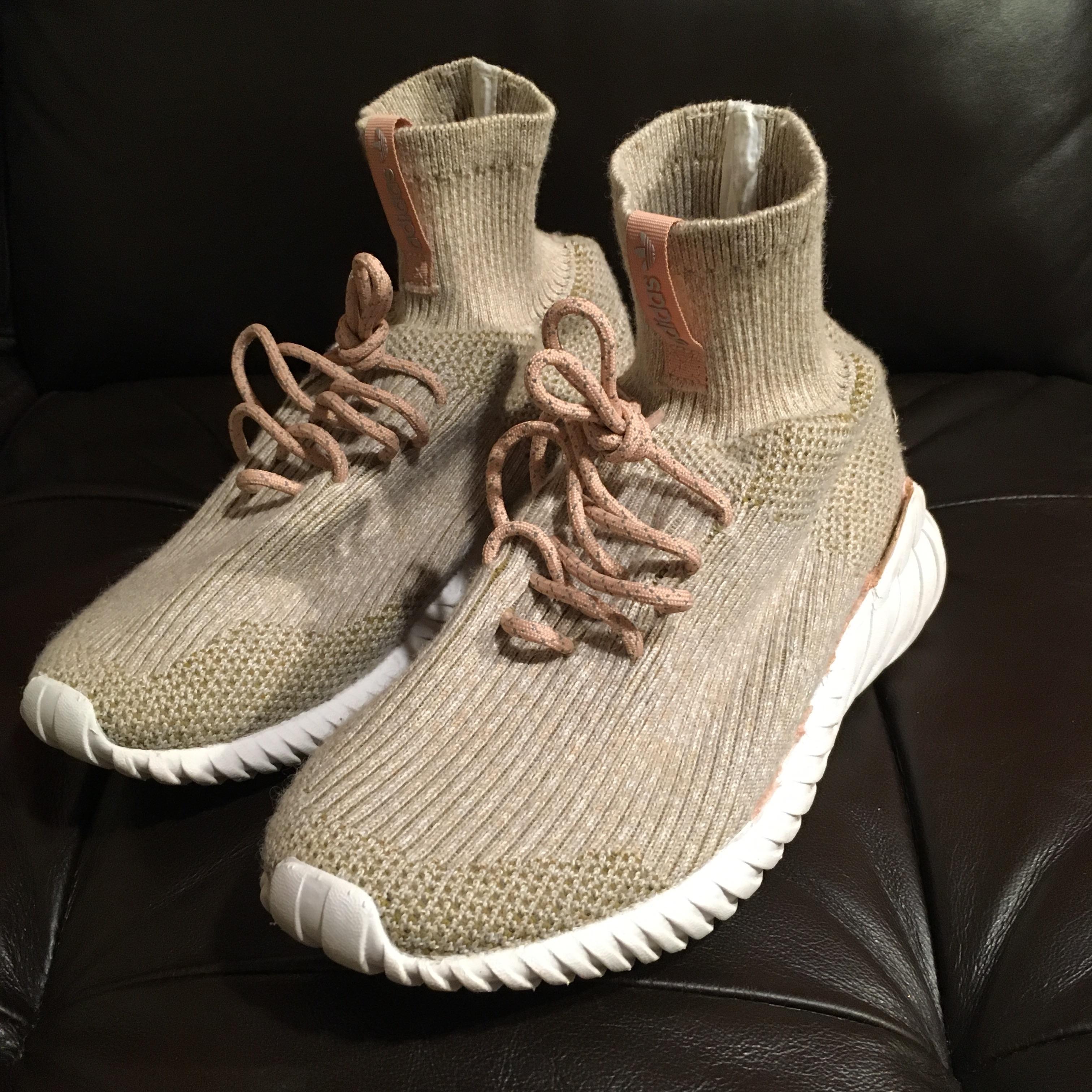 Uncaged and yeezy laced my pale nude tubular dooms : Sneakers