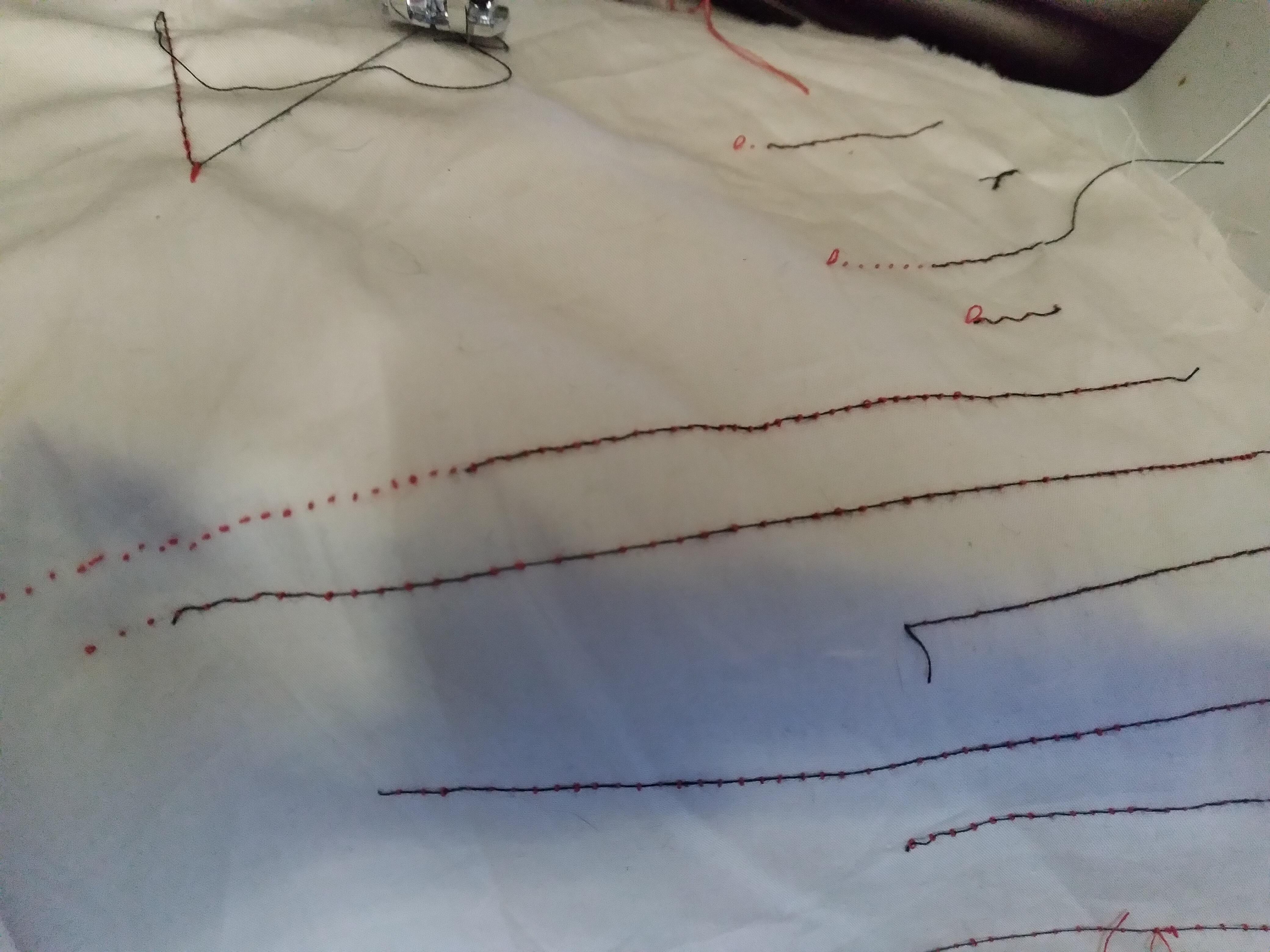 Sewing machine not forming a lock stitch properly. I've messed with the