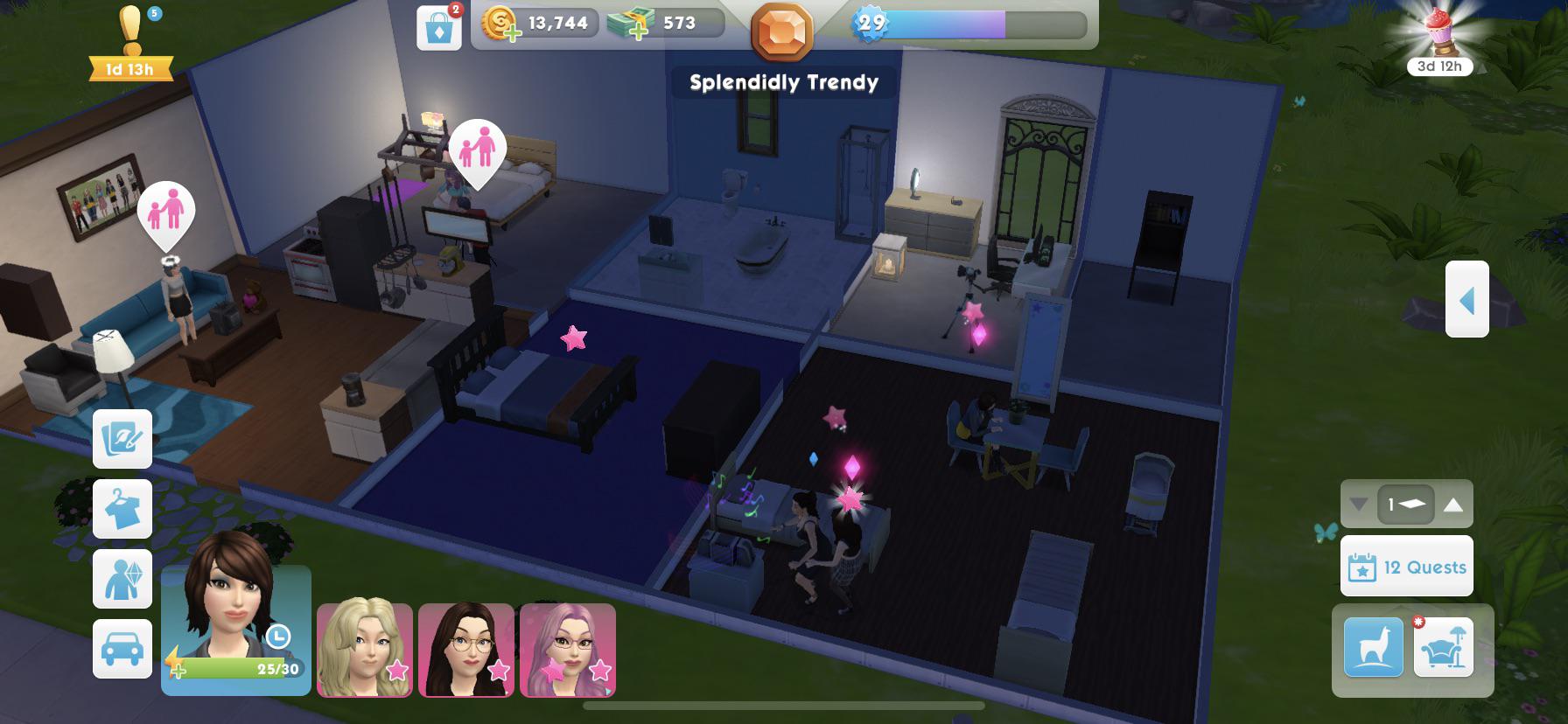Sims glitch? Got out and still doing task after several minutes. Has