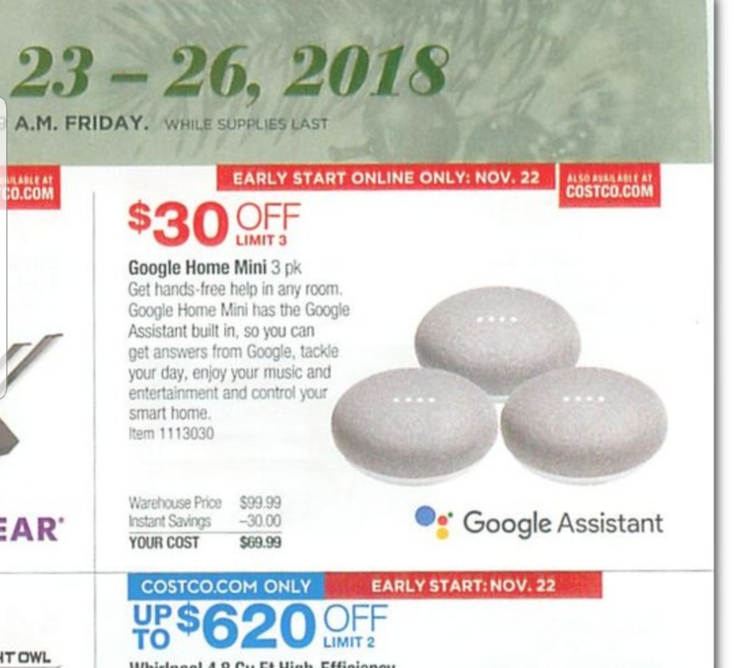Costco Black Friday r/googlehome