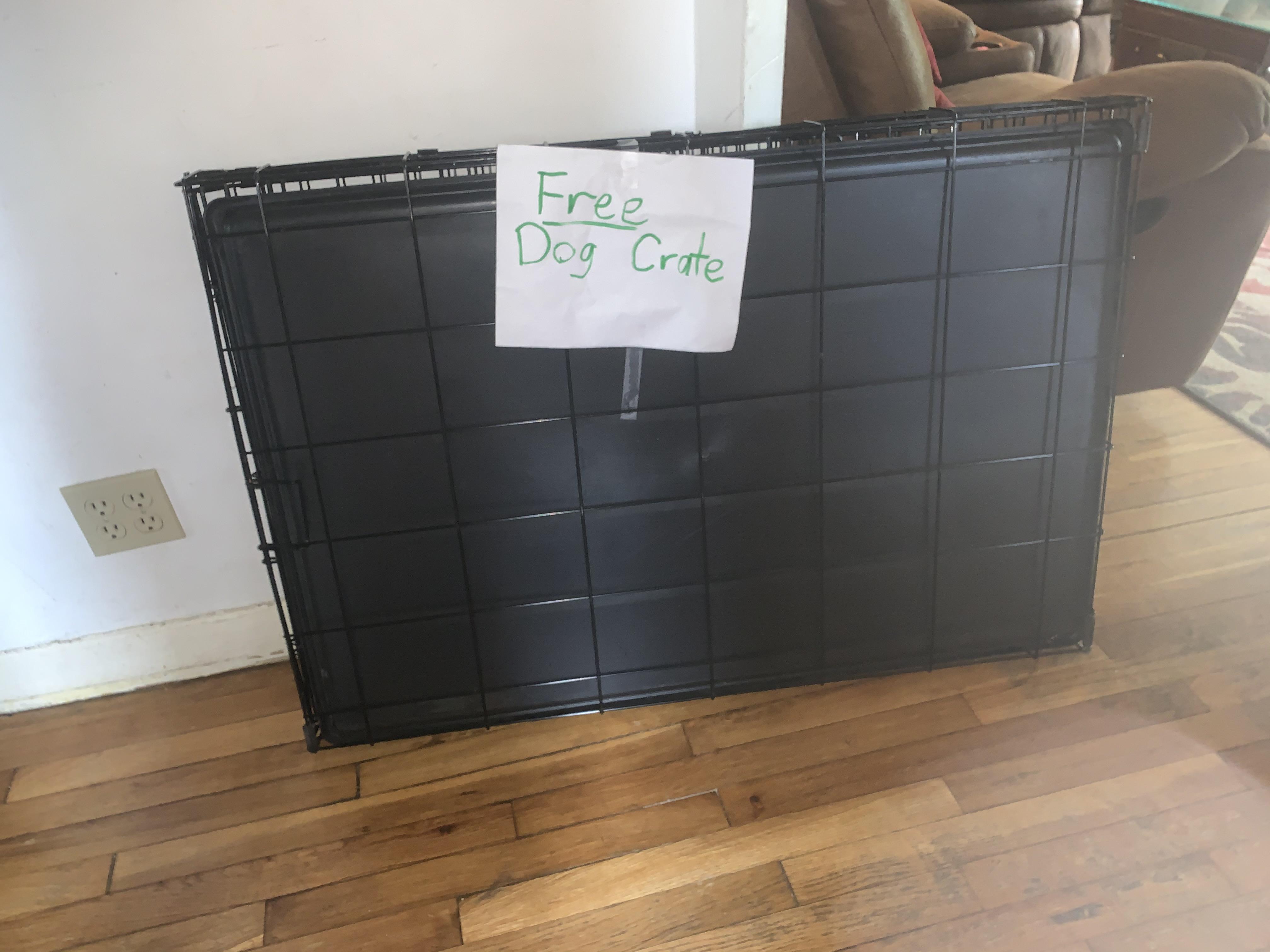 Free Dog Crate (heavy) around the corner from Bravo Supermarket 24th