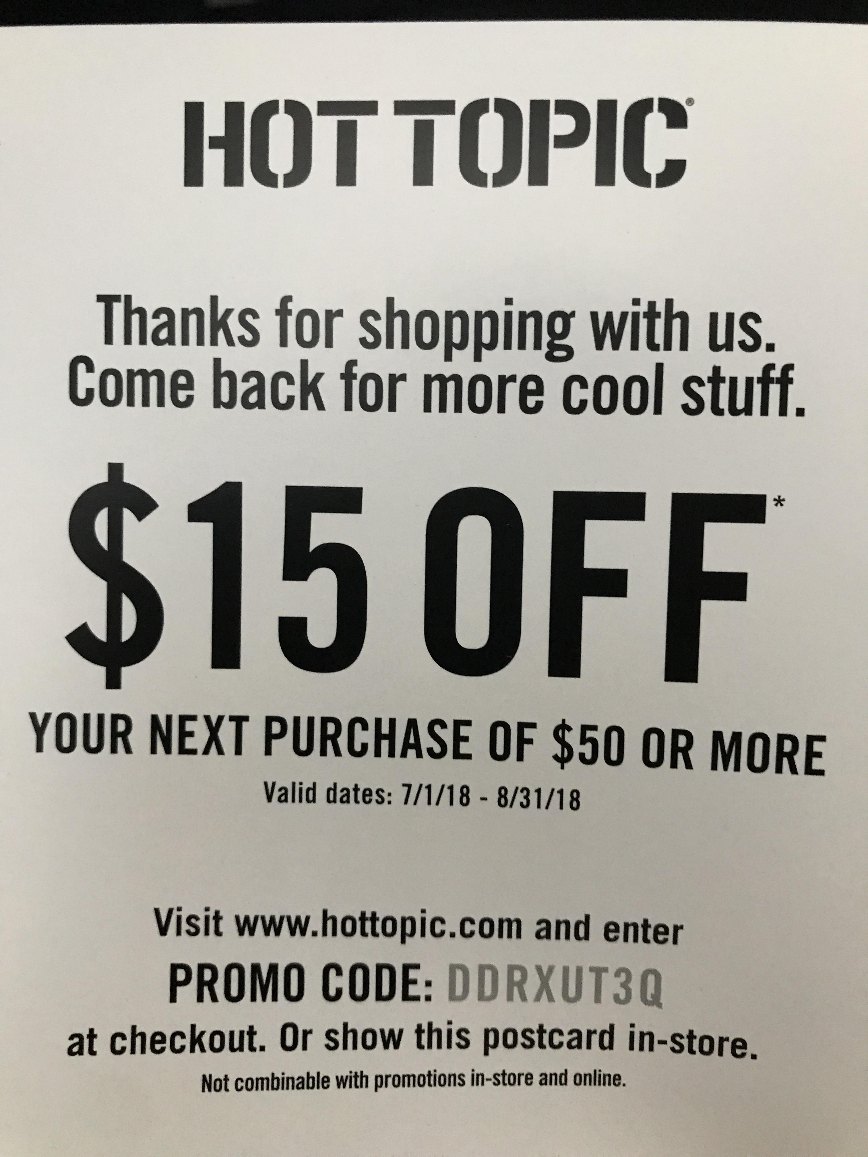Hot topic promo code r/funkopop