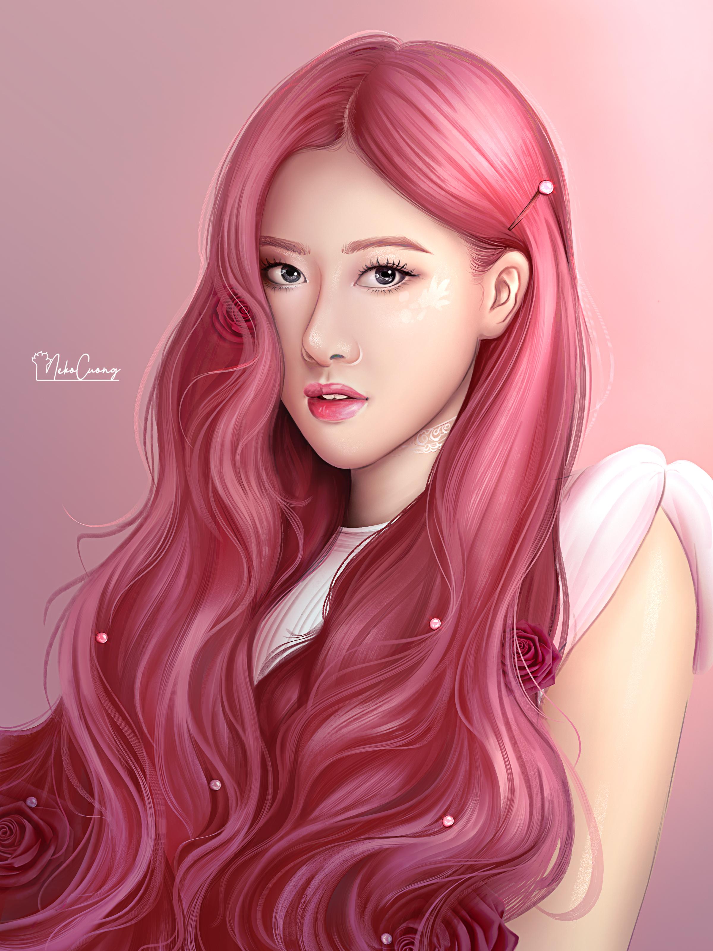 Rose Blackpink portrait r/DigitalArt