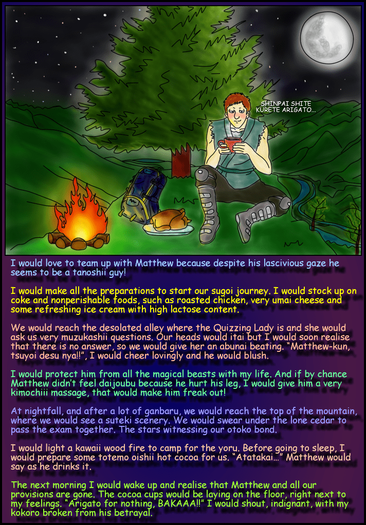 If you decided to take the hunter exam and, by a whim of destiny, you