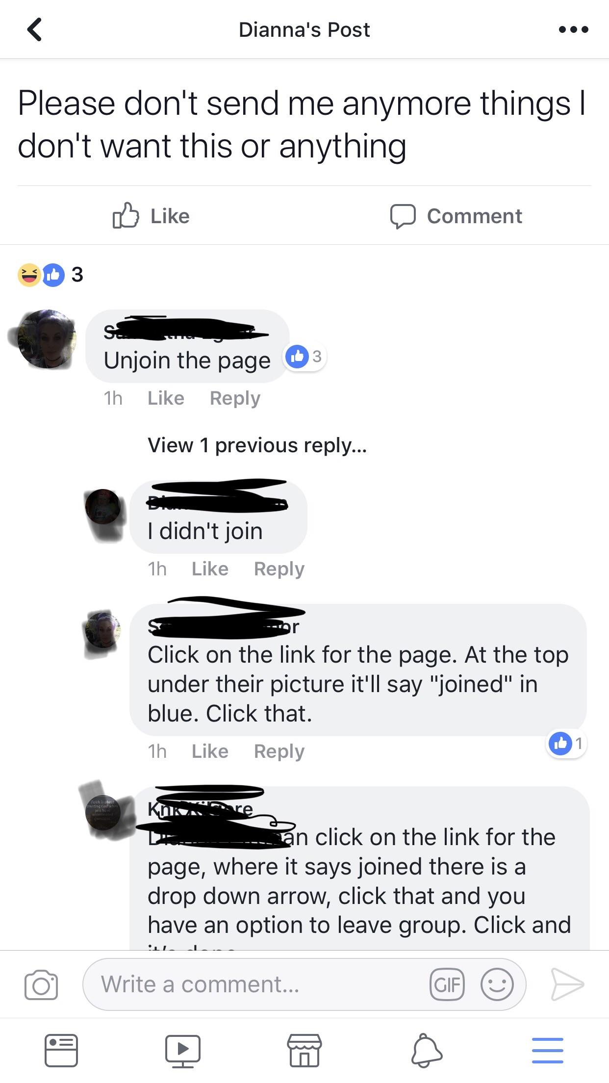 I don’t want anymore things, or anything! r/oldpeoplefacebook