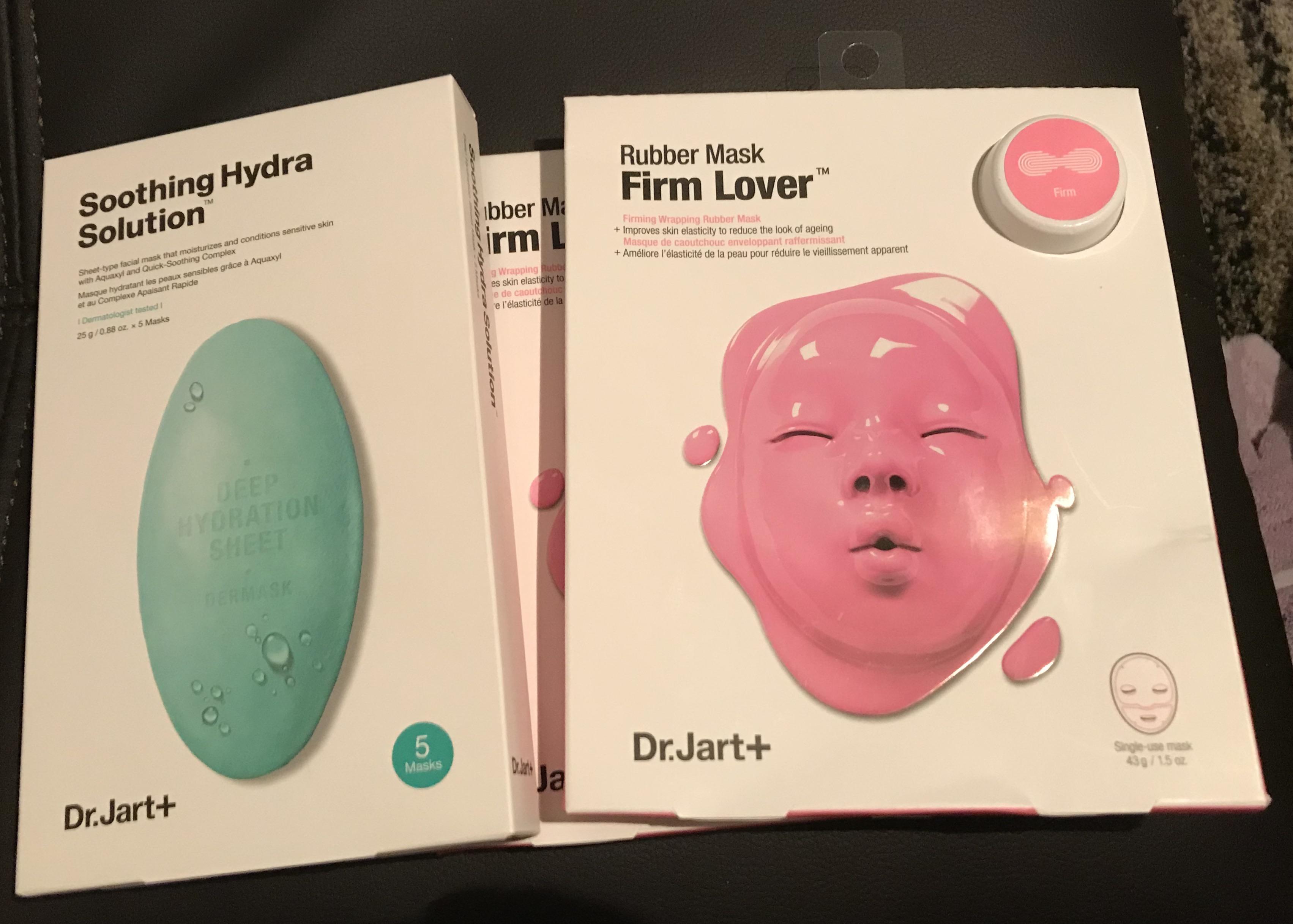[haul] Dr. Jart+ Firm Lover and Soothing Hydra Solution masks at TJ
