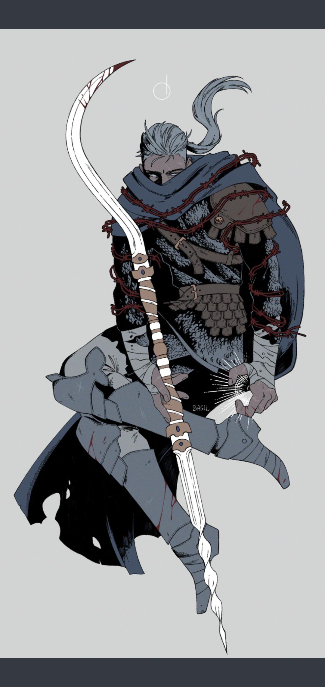 Godskin Peeler. artwork by Twitter page basiltxt. Eldenring