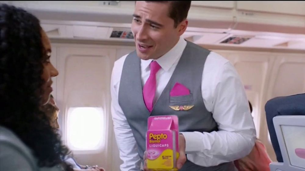 THIS Pepto Bismal commercial. His voice and the expression on his face
