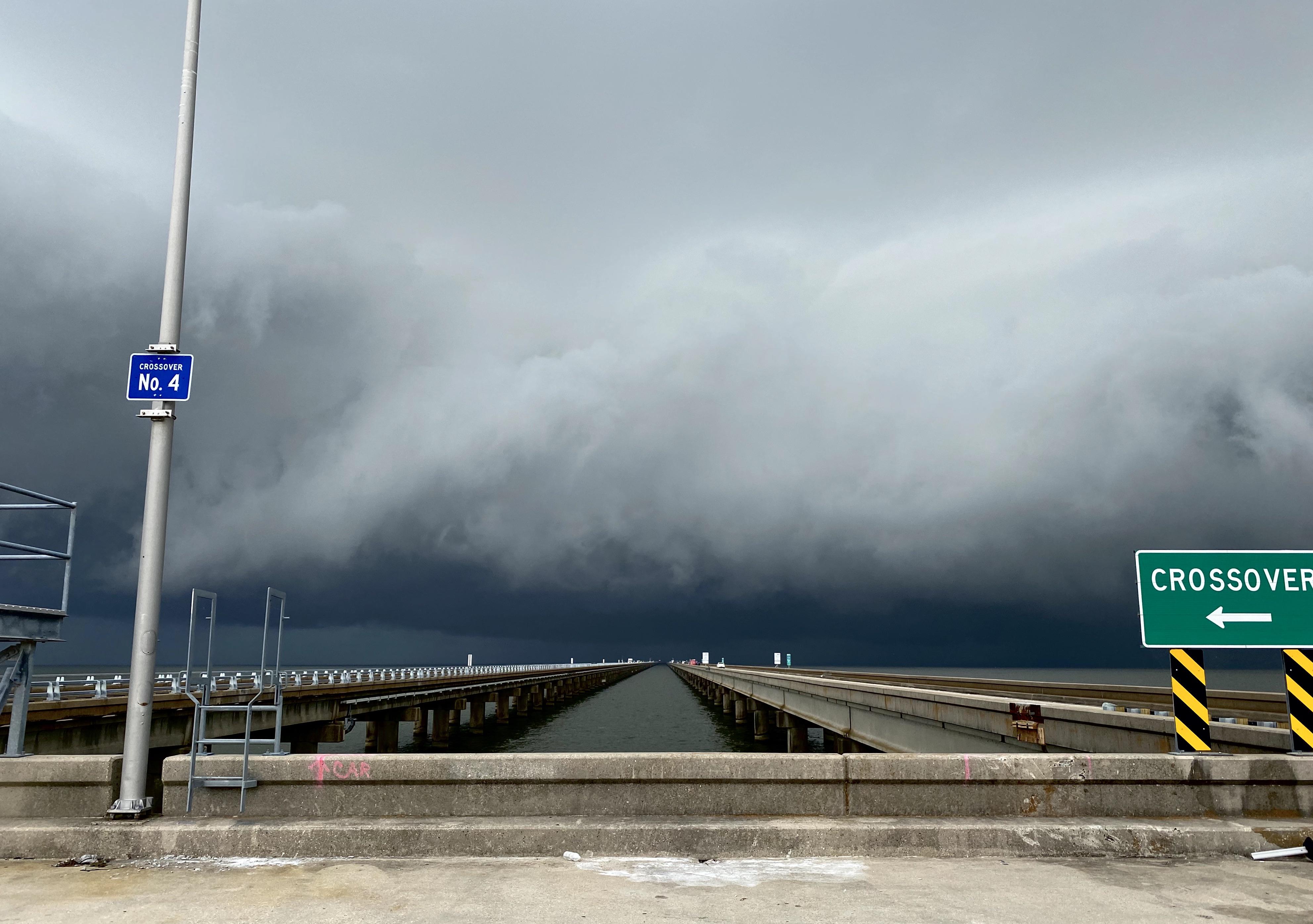 Lake Pontchartrain a couple of days ago, just before I drove through