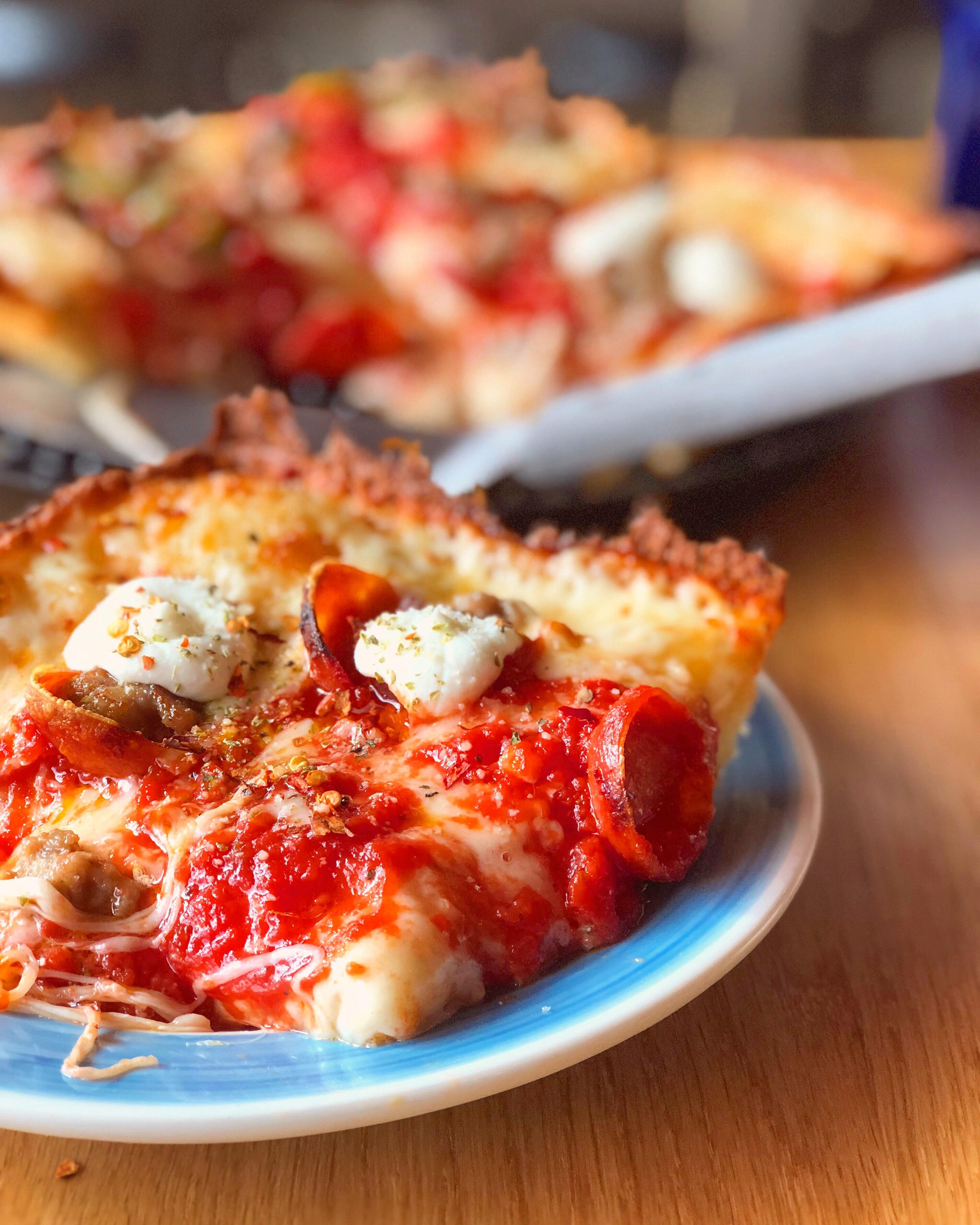 [I ate] Detroitstyle pizza! This is the “Brooklyn Bridge” topped with