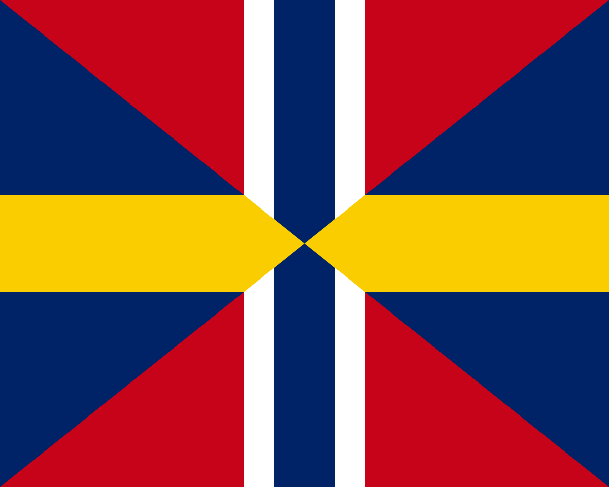 Flag of the United Kingdoms of Sweden and Norway (18141905) r