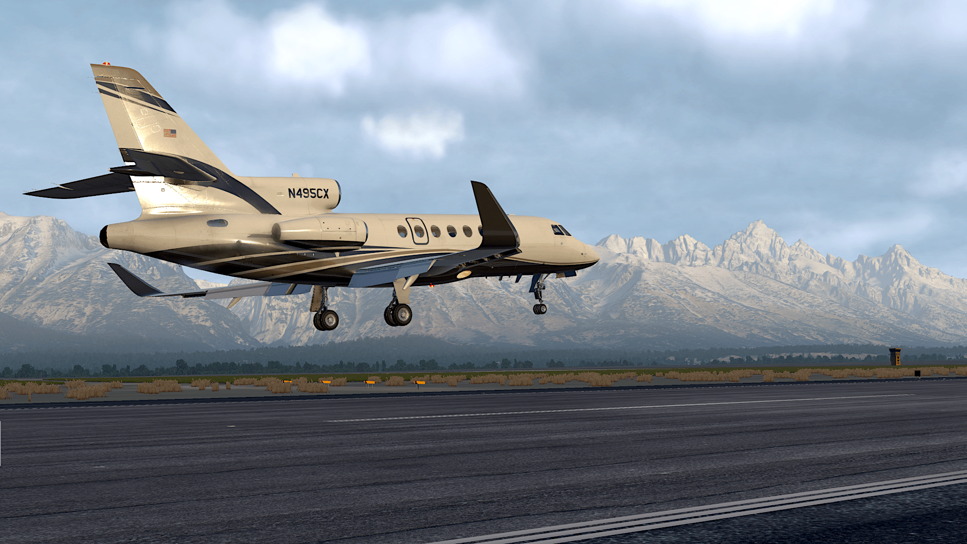 Touching down in Jackson Hole r/flightsim