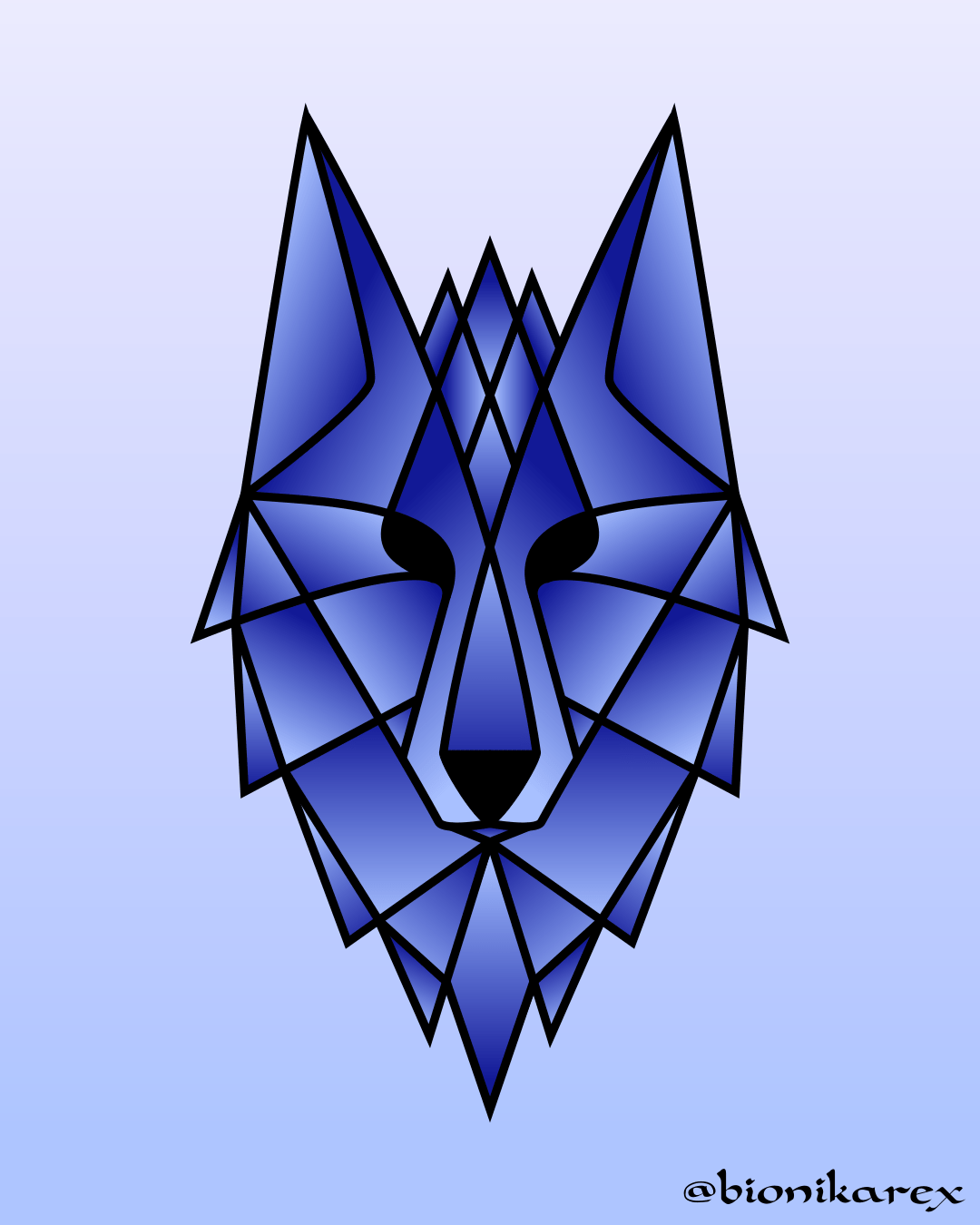 Geometric Wolf r/vectorart