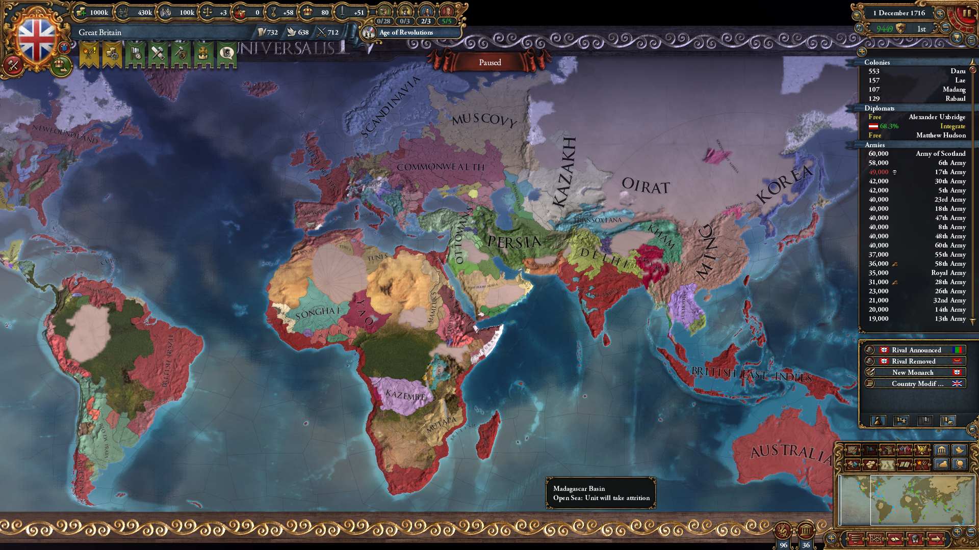 I got Anglophile and reached the maximum amount of ducats in the game eu4