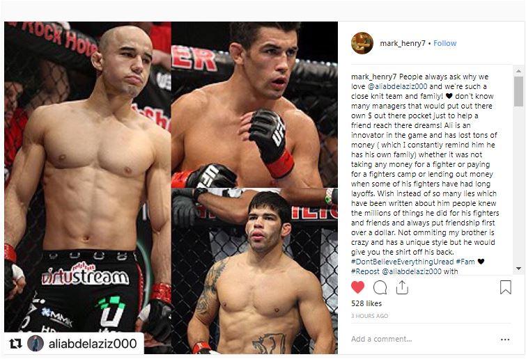Mark Henry (Coach of Marlon Moraes) reacts to Ali's offer to Rafael Asunciao r/MMA