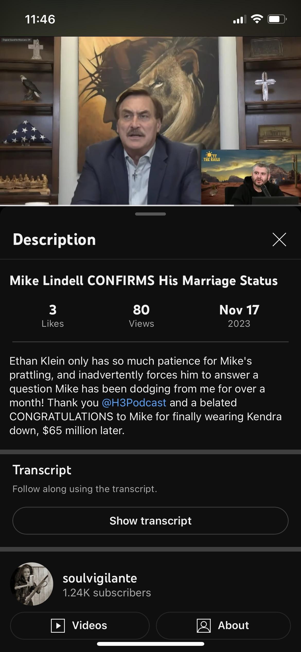 Is Mike Lindell married? r/h3h3productions