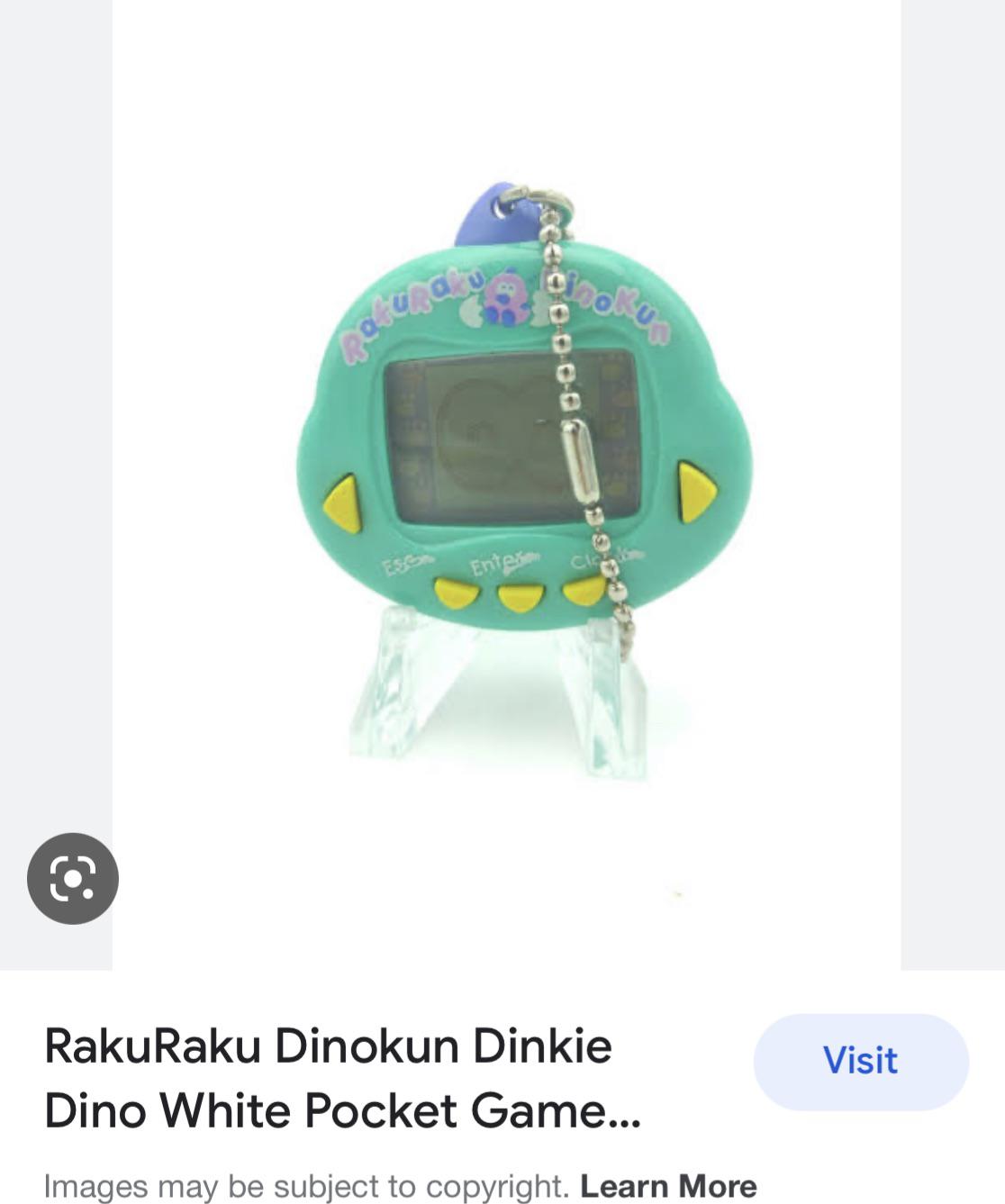 Dinkie Dino / RakuRaku Dinokun - the “tamagotchi” I had as a kid, can’t