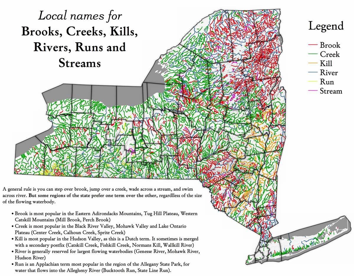 Local names for brooks, creeks, kills, rivers, runs and streams by Andy