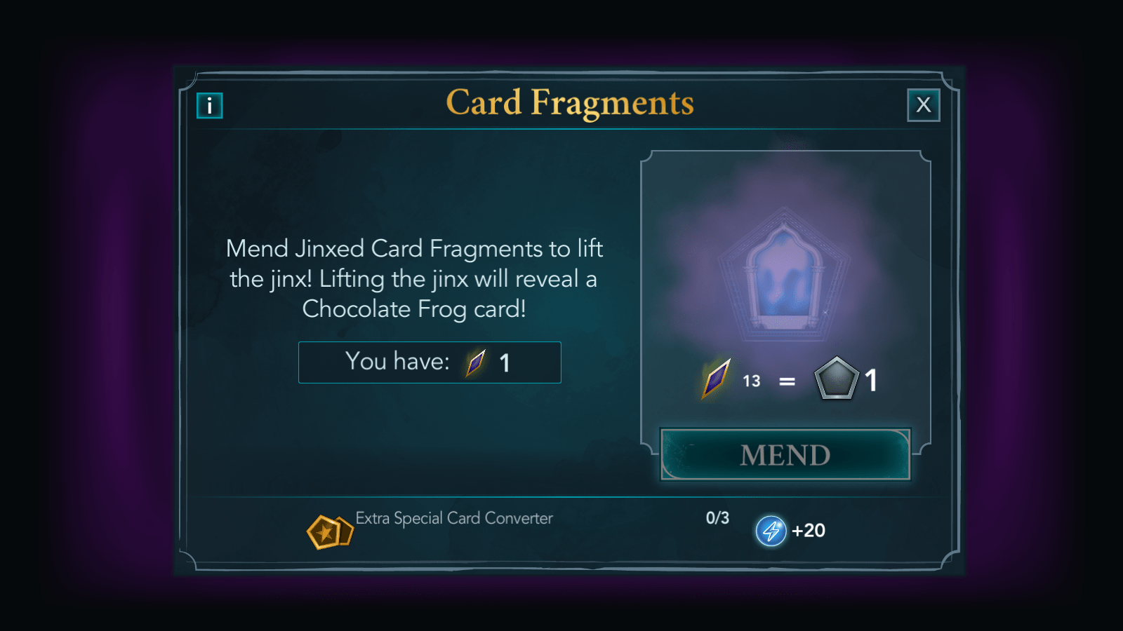 Melding card fragments problem, not geting fragments what so ever. r