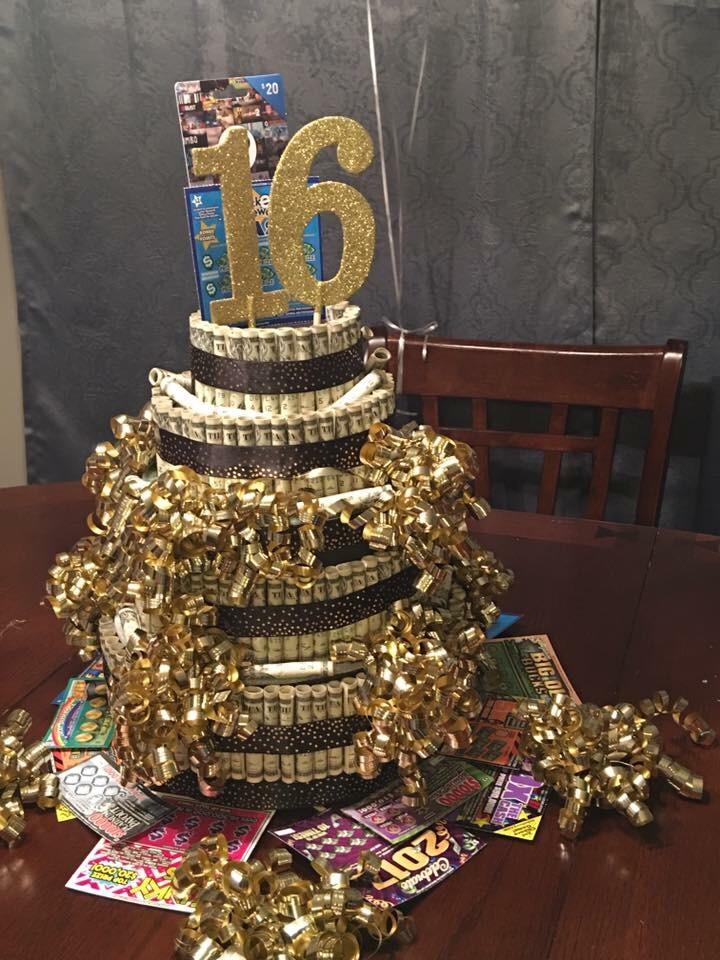 Made this "money cake" for my son's sweet 16. Planning a boys special