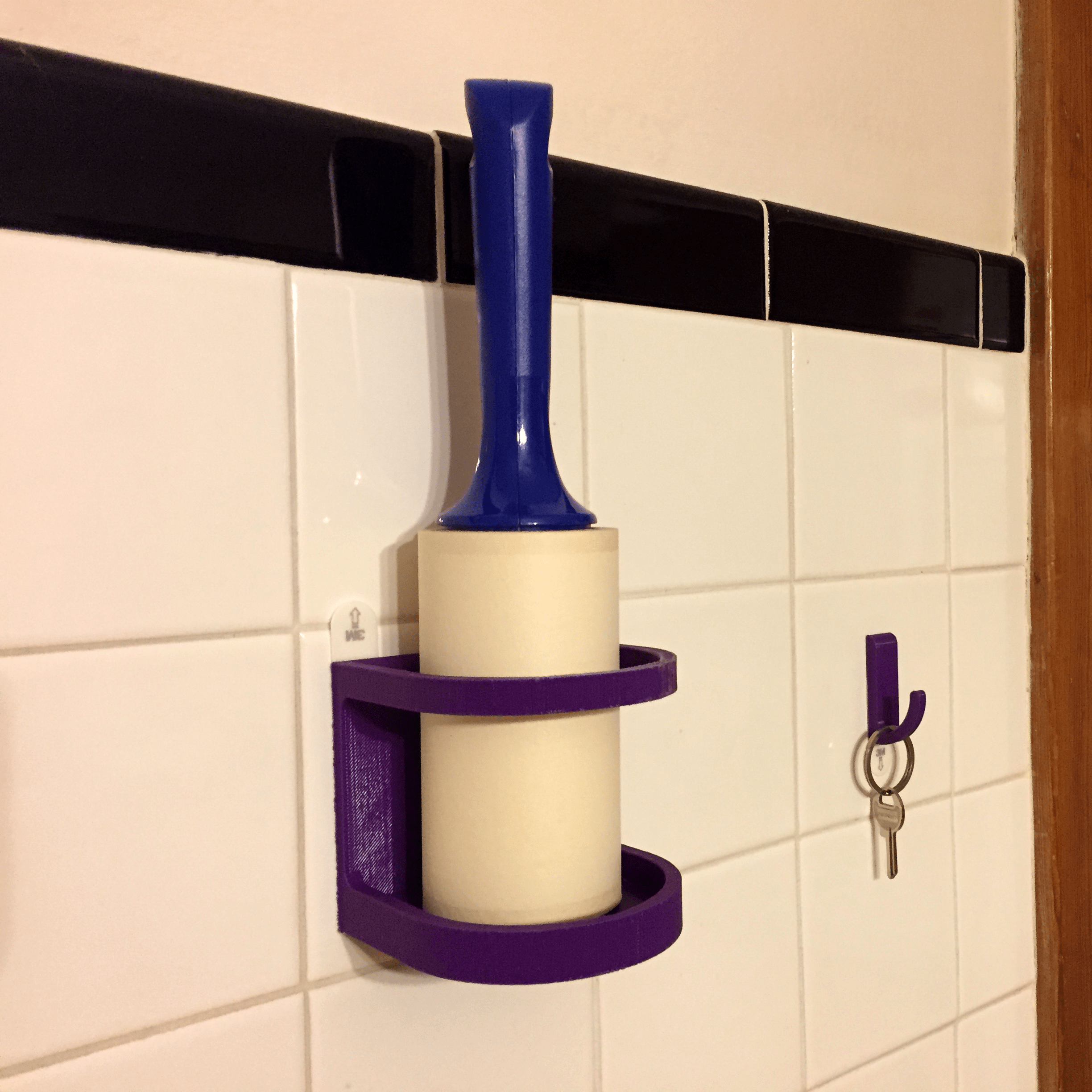 Lint roller holder ( & hook sidekick ) r/functionalprint