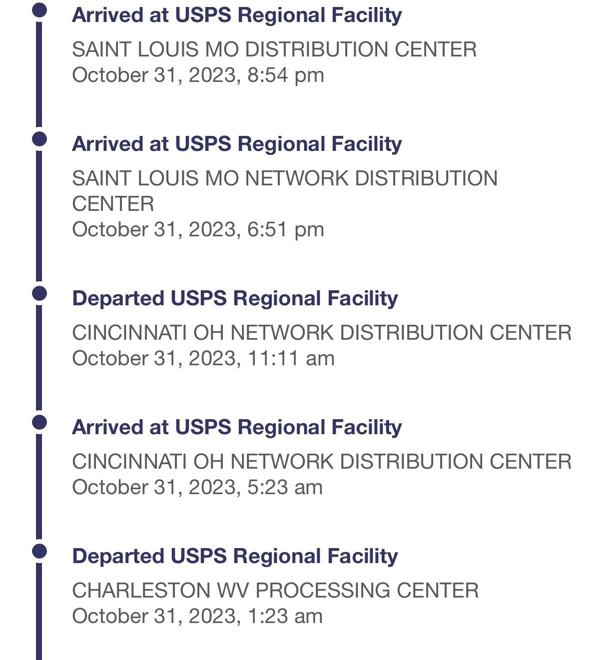 Did anyone receive package which went through Saint Louis Distribution
