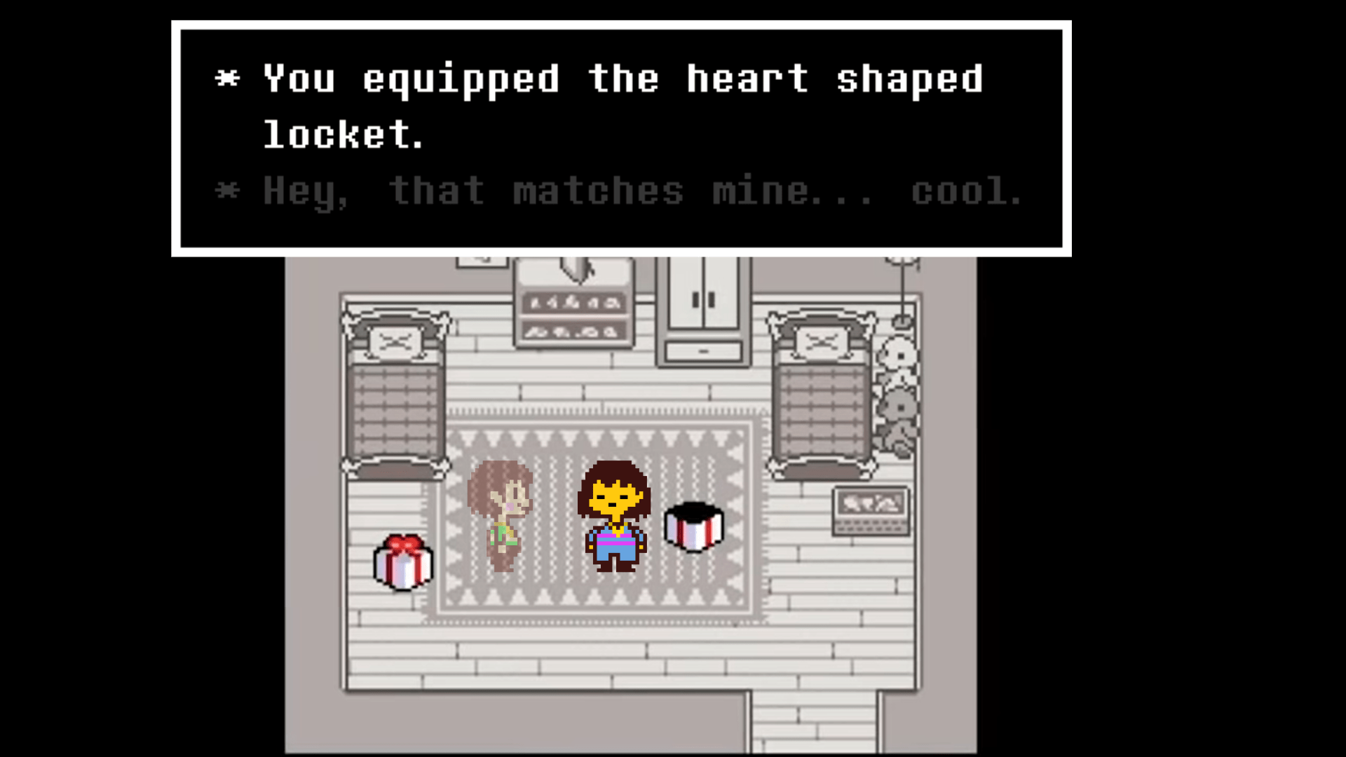 It says "Best Friends Forever" r/Undertale