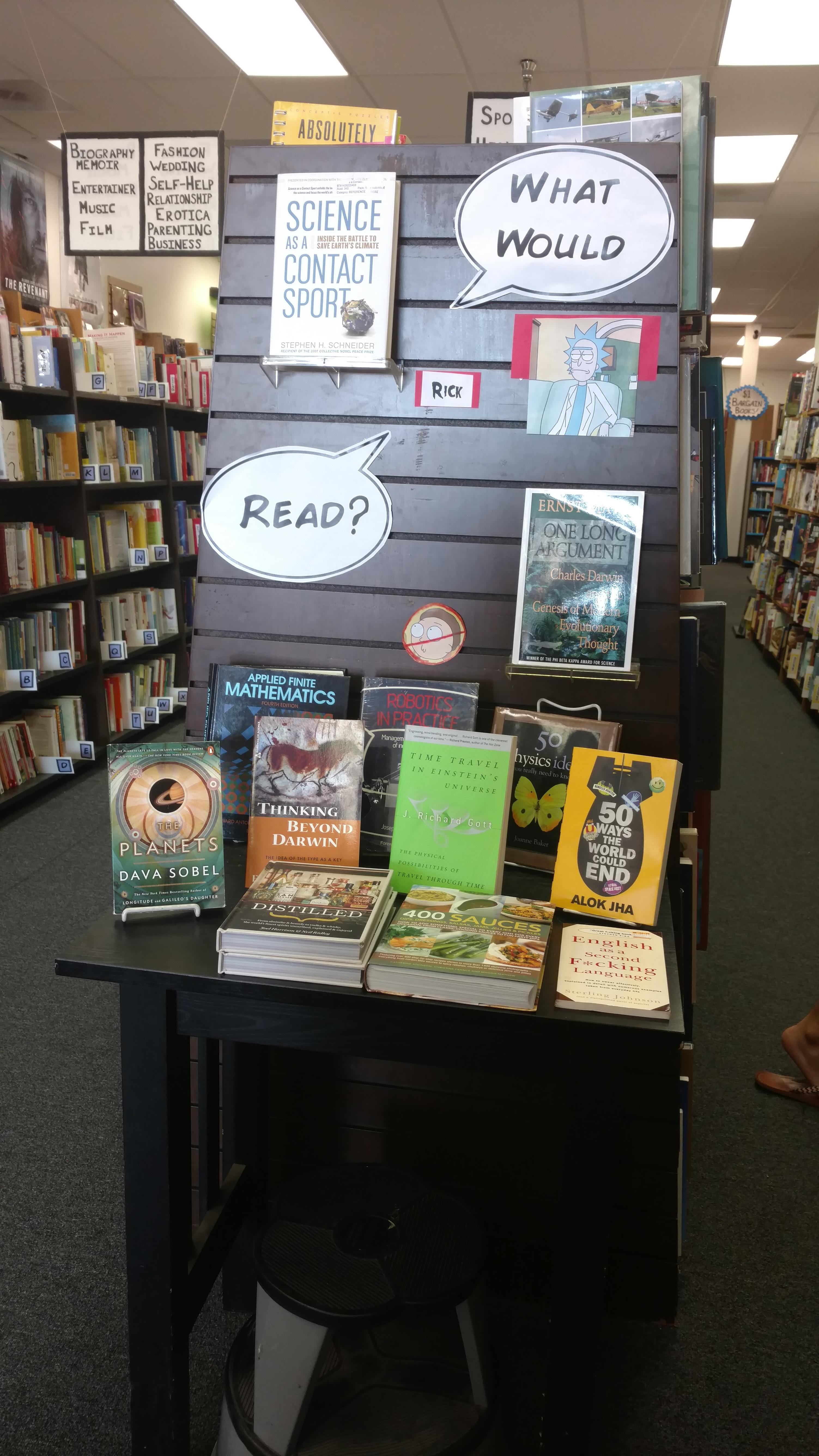 My local book store had this display set up today. r/rickandmorty
