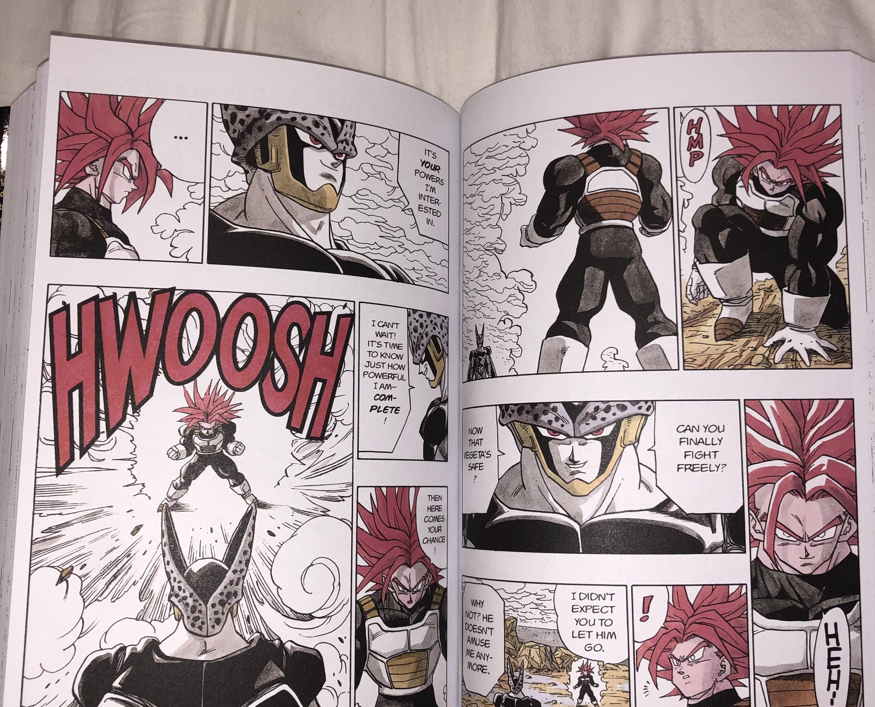 The VIZBIG edition of the Cell Saga has some very interesting colour