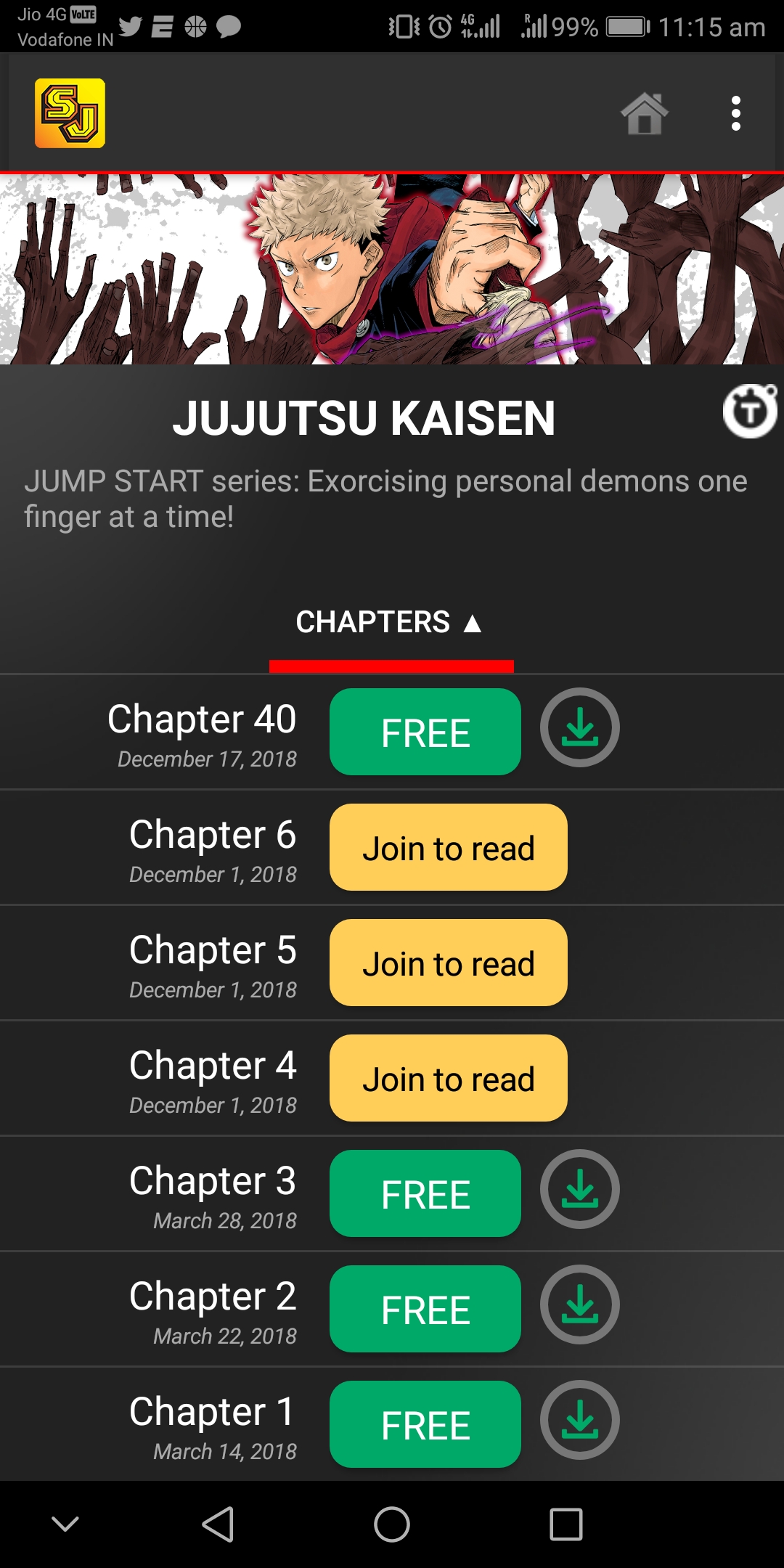 Opened the shonen jump app and I've only read up to chapter 31, so what