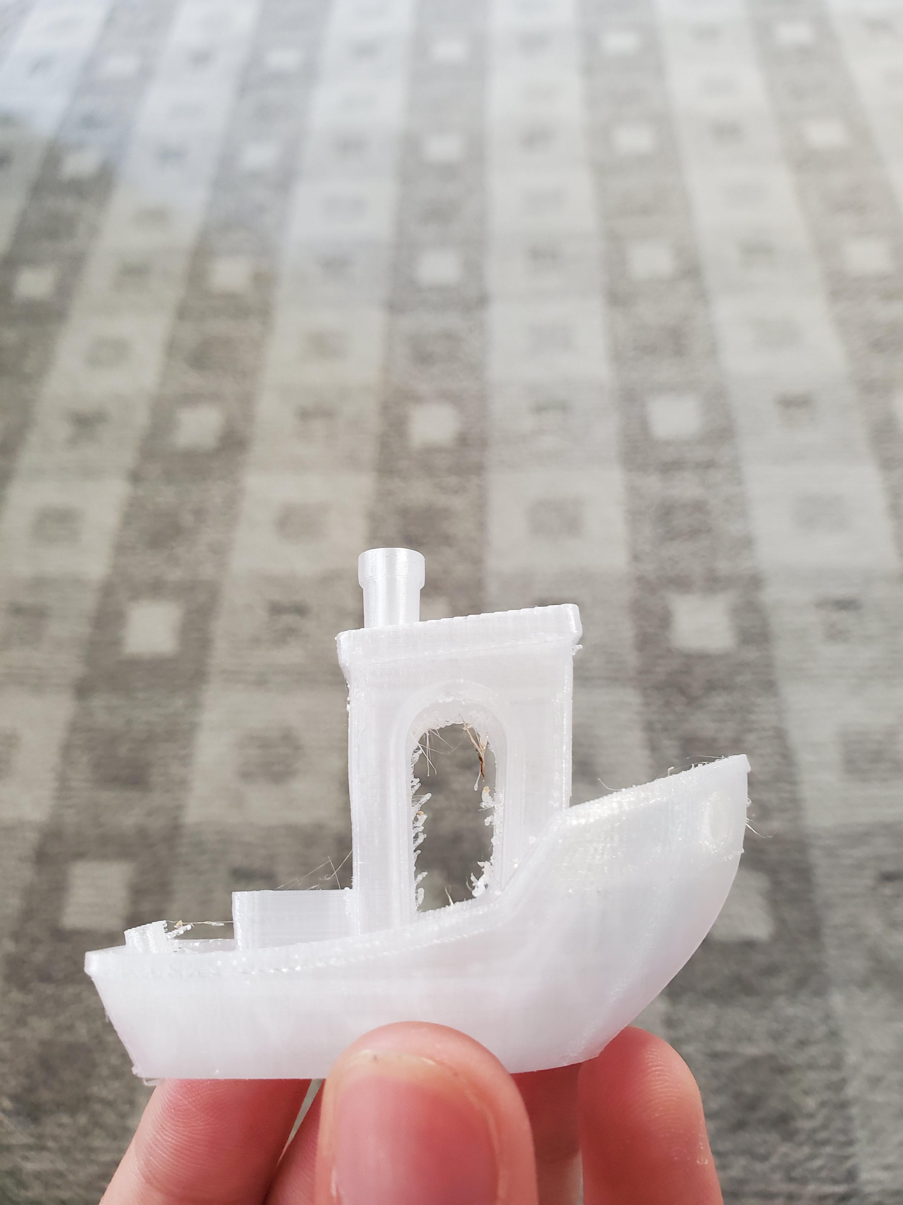 Just started printing with transparent PETG filament. Adhesion wasn't