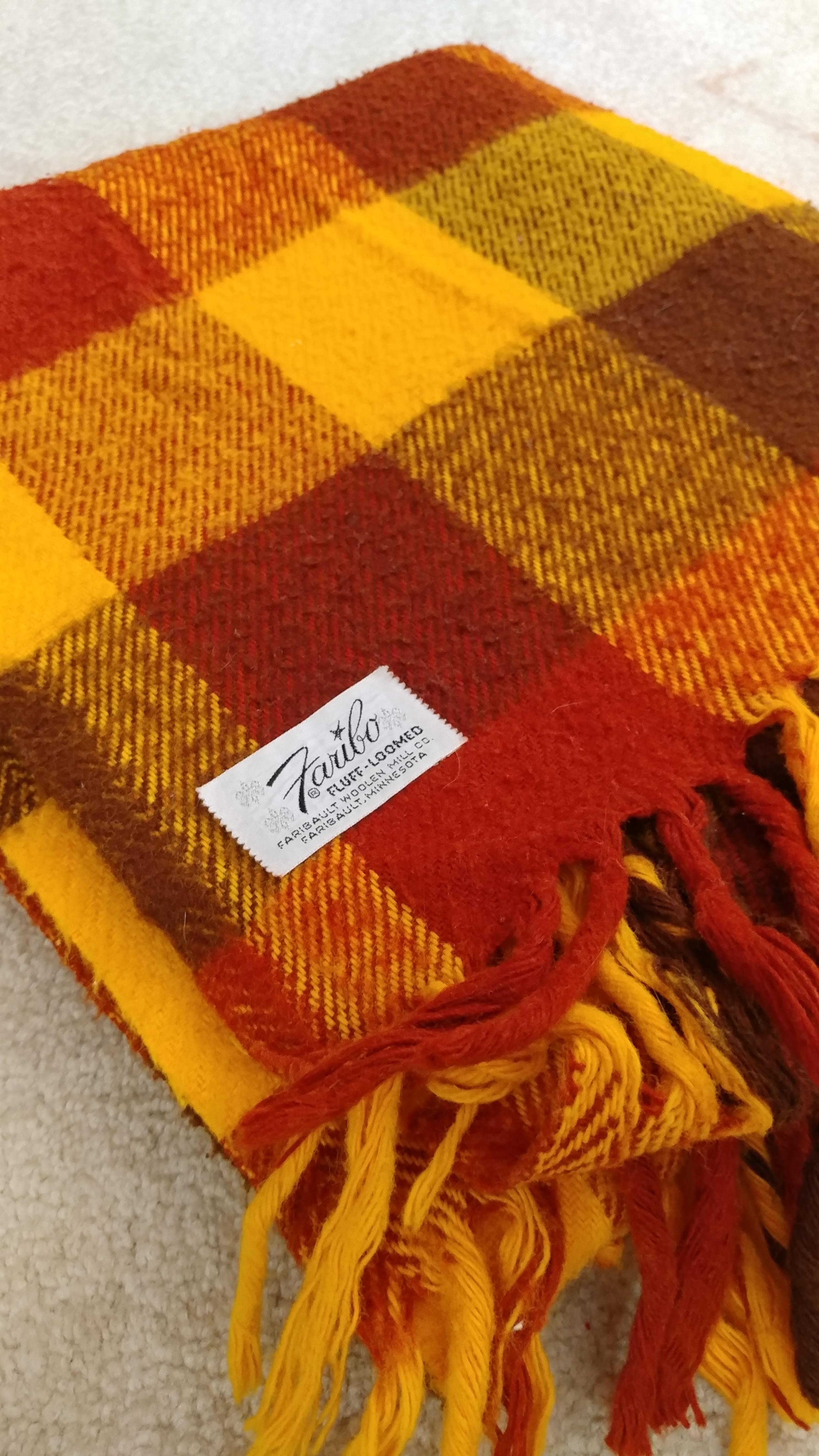 Found this vintage Faribo wool blanket stuffed at the bottom of a chest