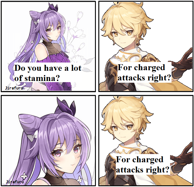 Keqing politely asks to be a main dps. r/Genshin_Memepact