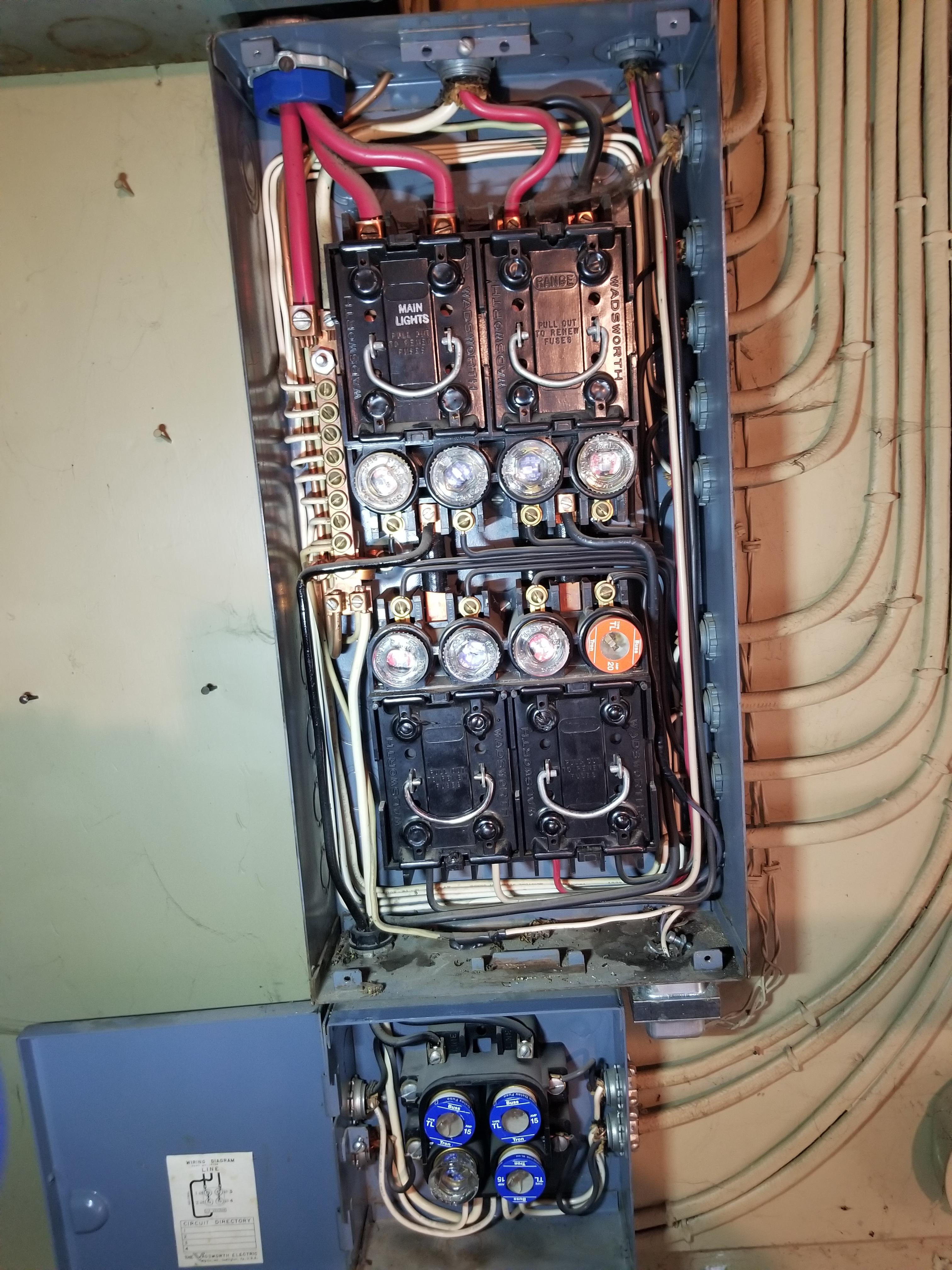 Built in 1950's fusible panel box and the house was built by a cook