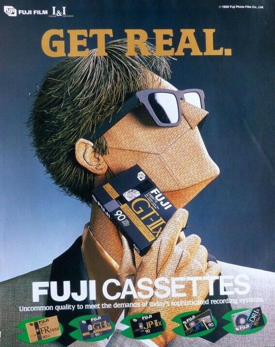 Fuji cassette tape advertisement (1989). r/vintageads