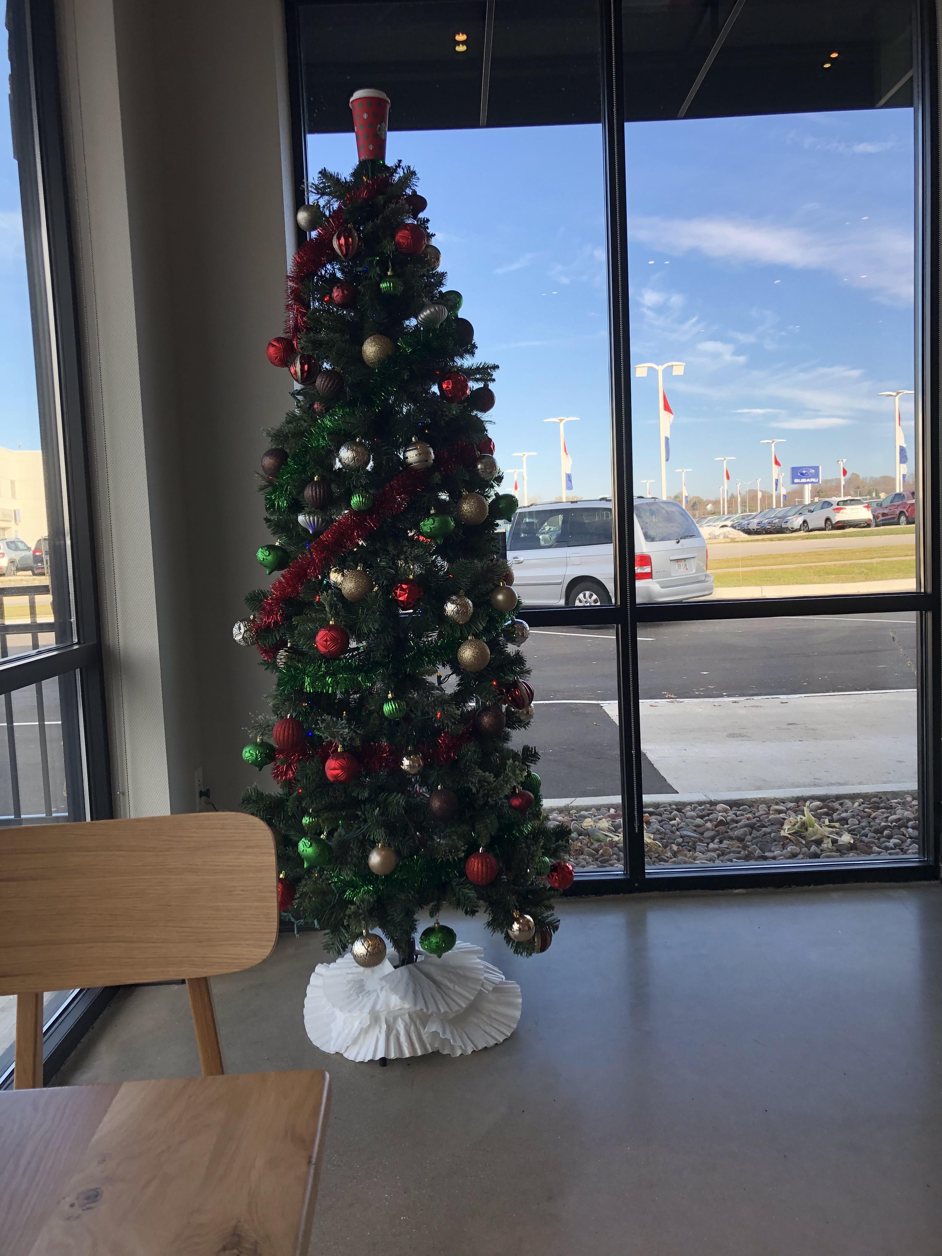 Donated Christmas Trees I donated the Christmas tree and lights, another partner donated the