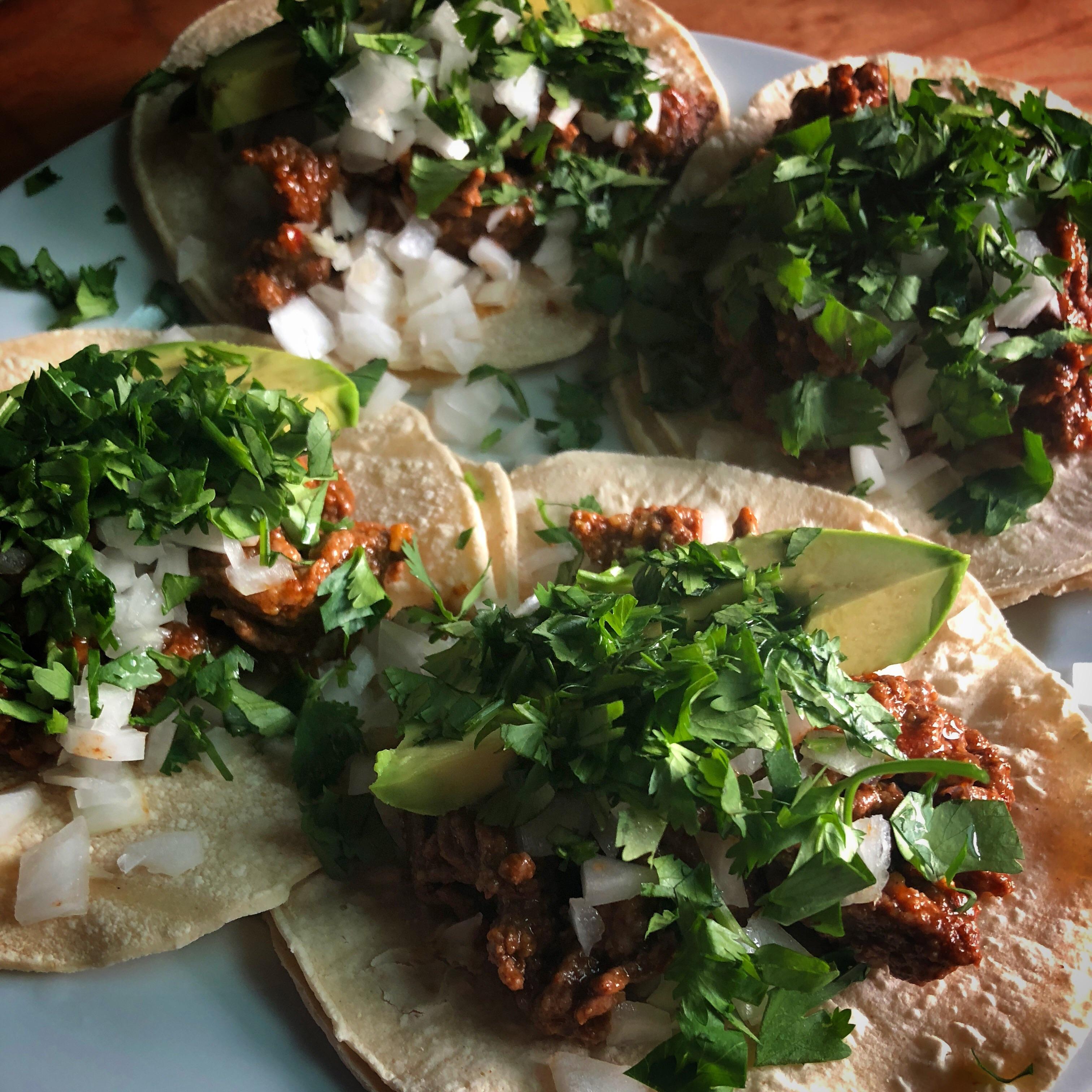 Tacos with all ingredients from Aldi. Used the 93/7 ground beef, taco