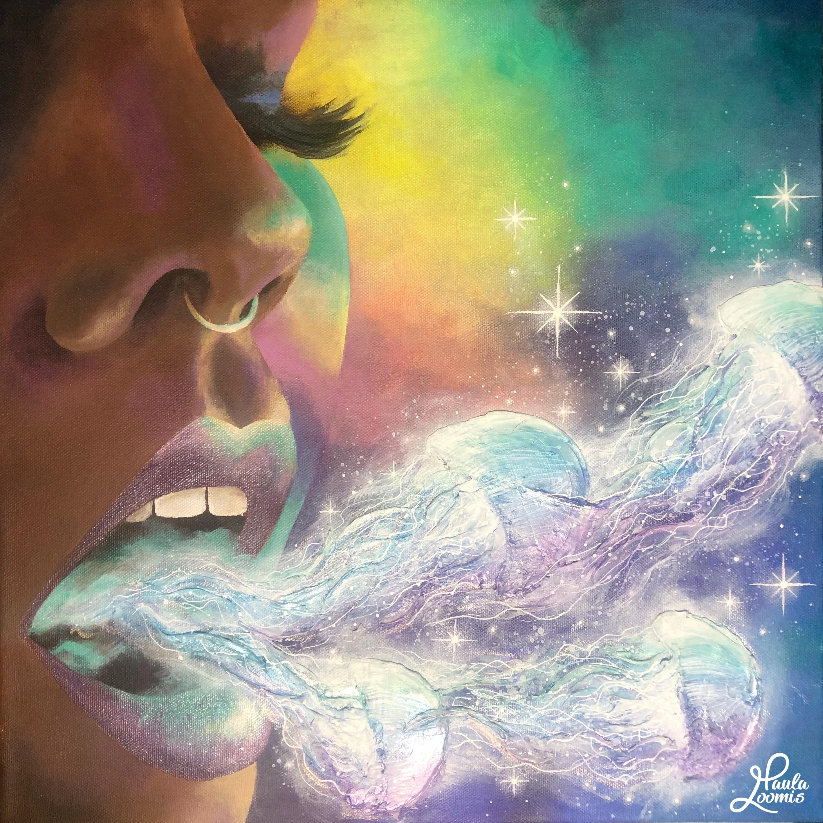 Breathe in. “Exhale” Painting is my mediation and this one flowed so