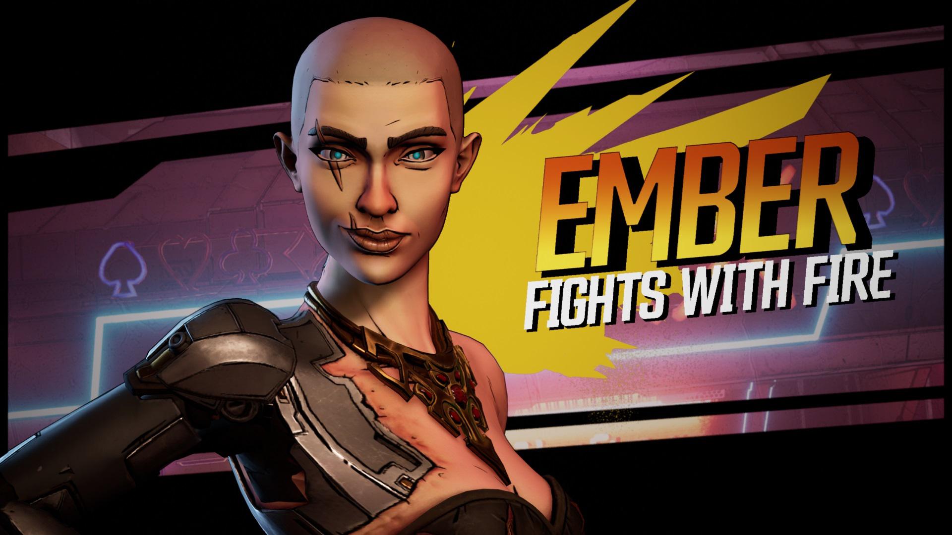 In Borderlands 3 DLC Ember dosen't have any hair because she's a