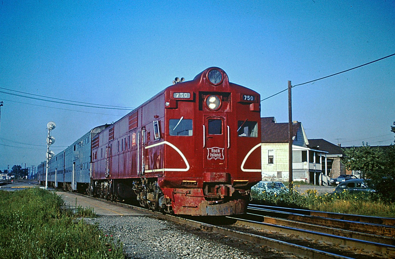 Rock Island AB6 750 spent its final years in commuter service and is