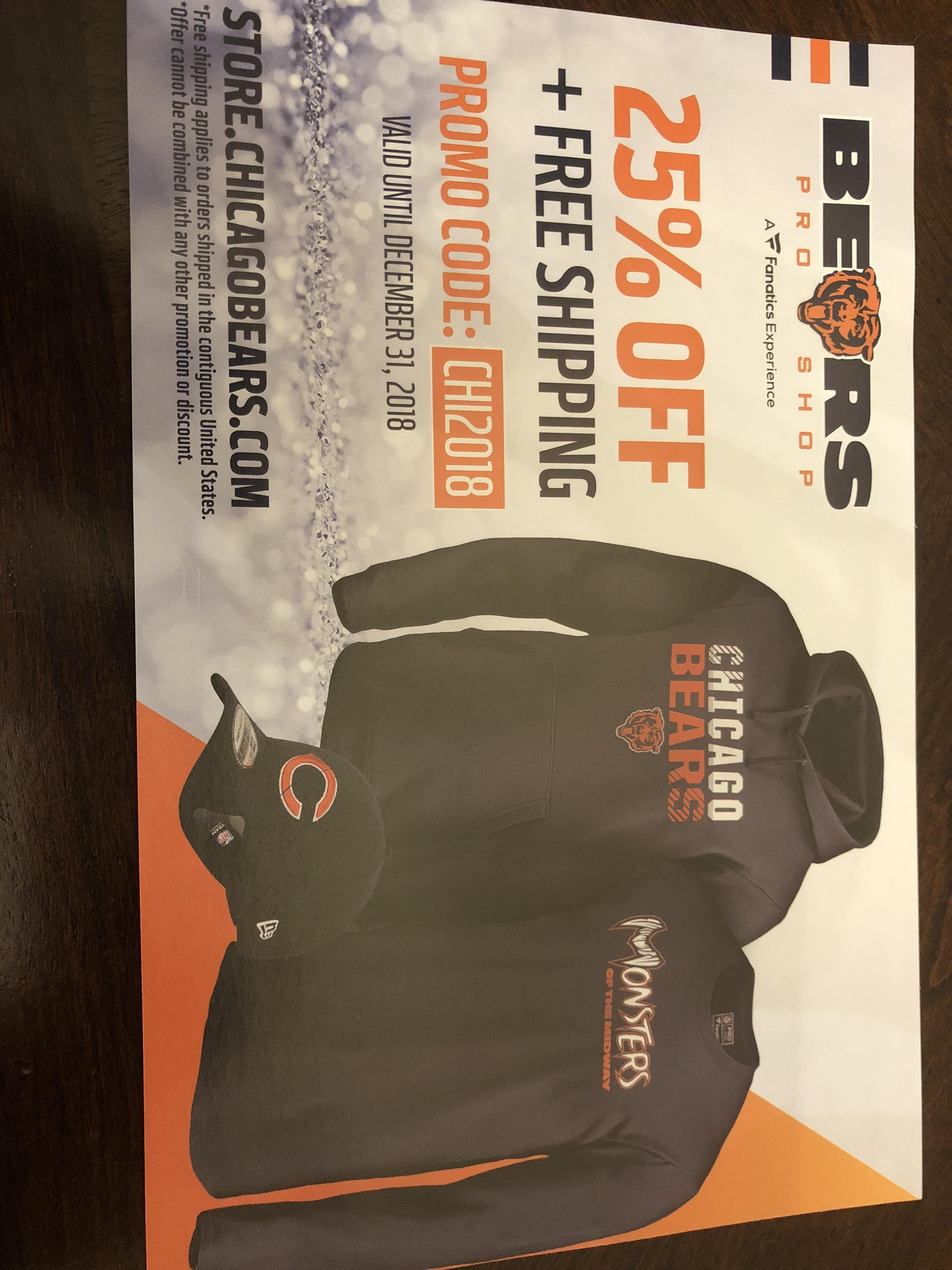 Bears Pro Shop Discount r/CHIBears