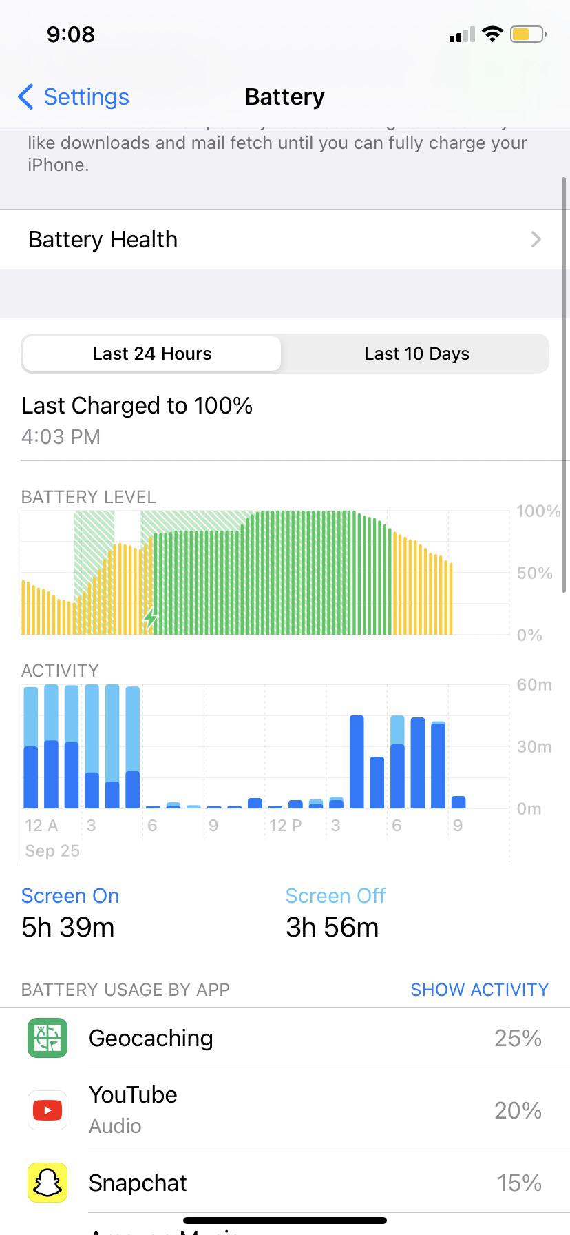 anyone know why my screen off time is so high ? battery life is still