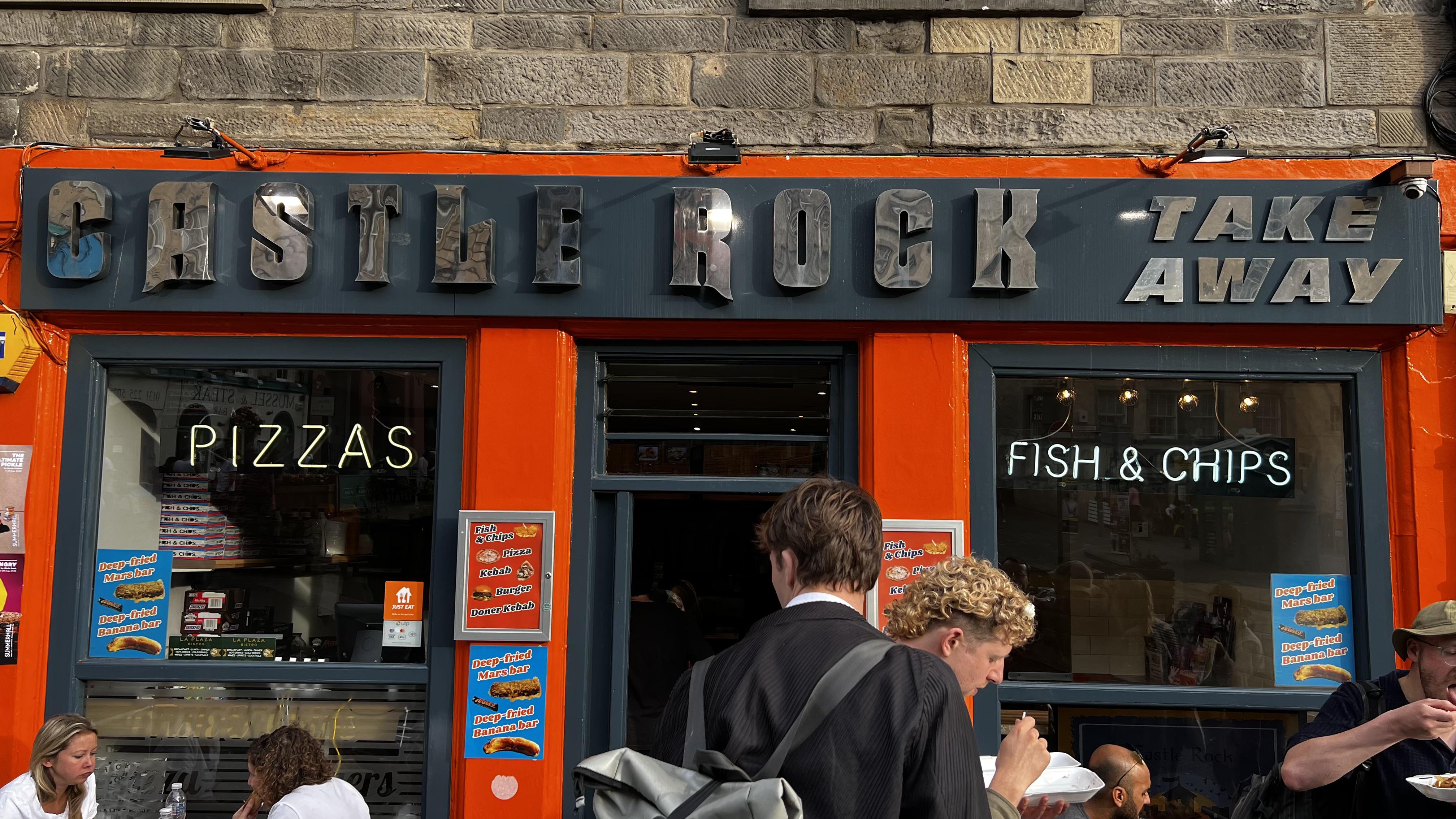 Castle Rock Takeaway, below Edinburgh Castle, Scotland. r/stephenking