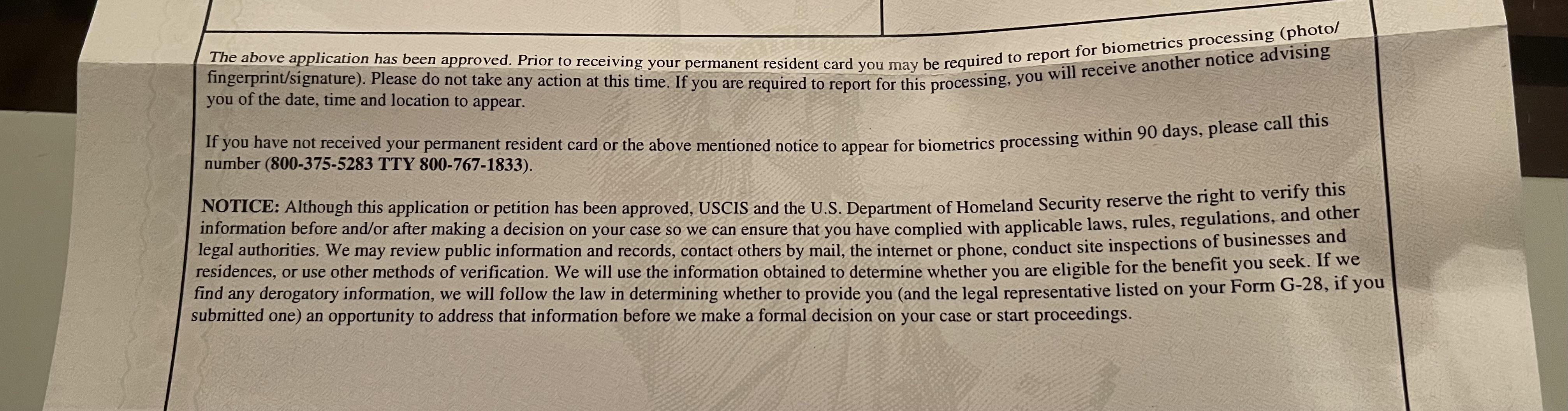 How long after the approval letter is the green card delivered? r/USCIS