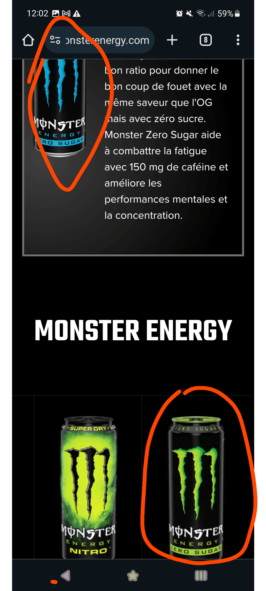 Whats the difference between the monster zero sugar blue and the new